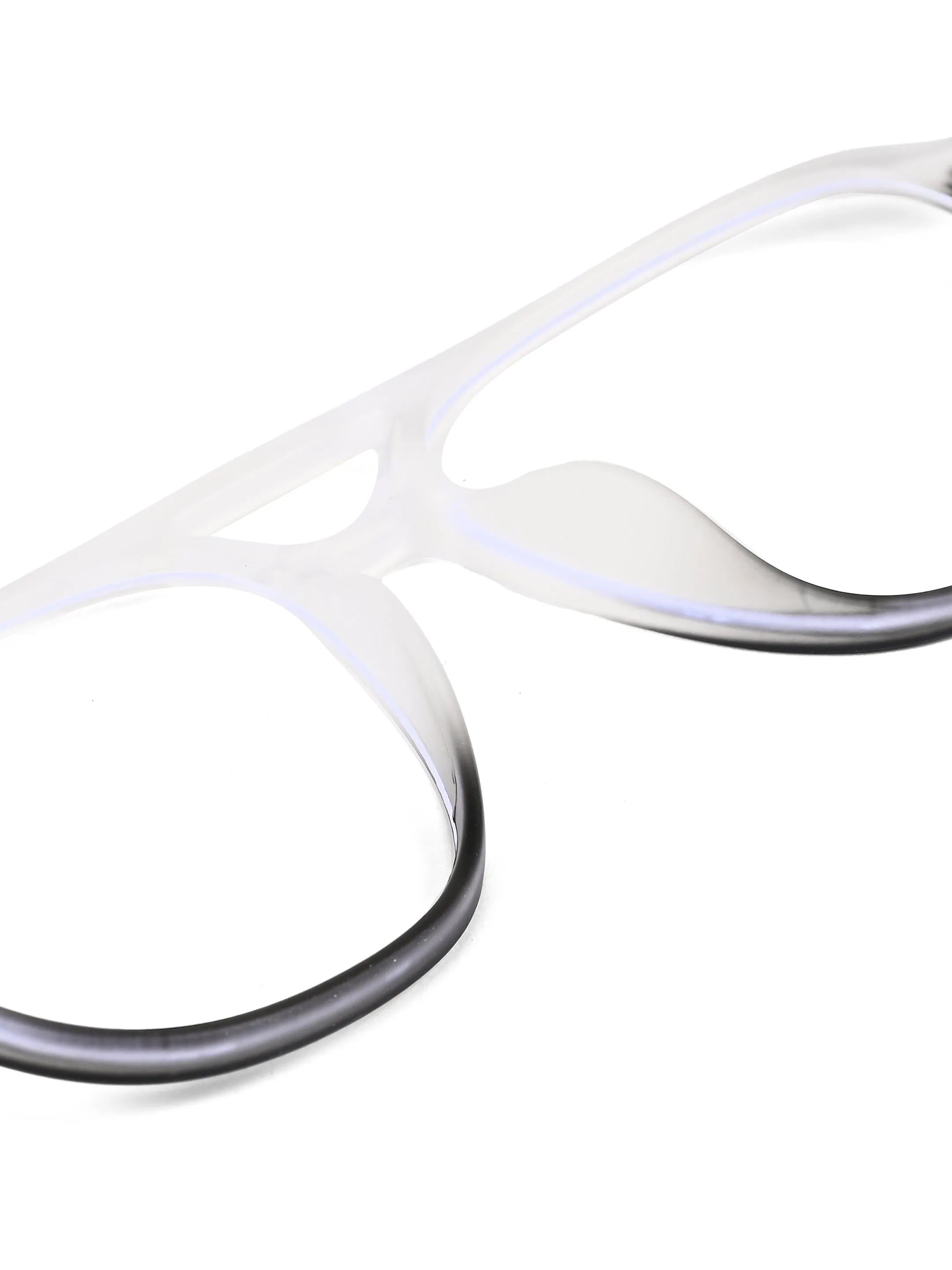 BluLite | Transparent White & Black Medium Full Rim Square Computer Glasses for Men & Women [Blue Block]