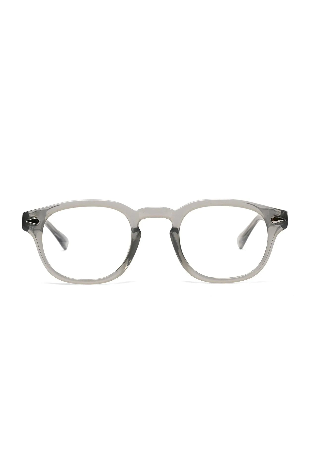 FlexiTint | Transparent Greenish Grey Medium Full Rim Square Computer Glasses for Men & Women [Photochromic]