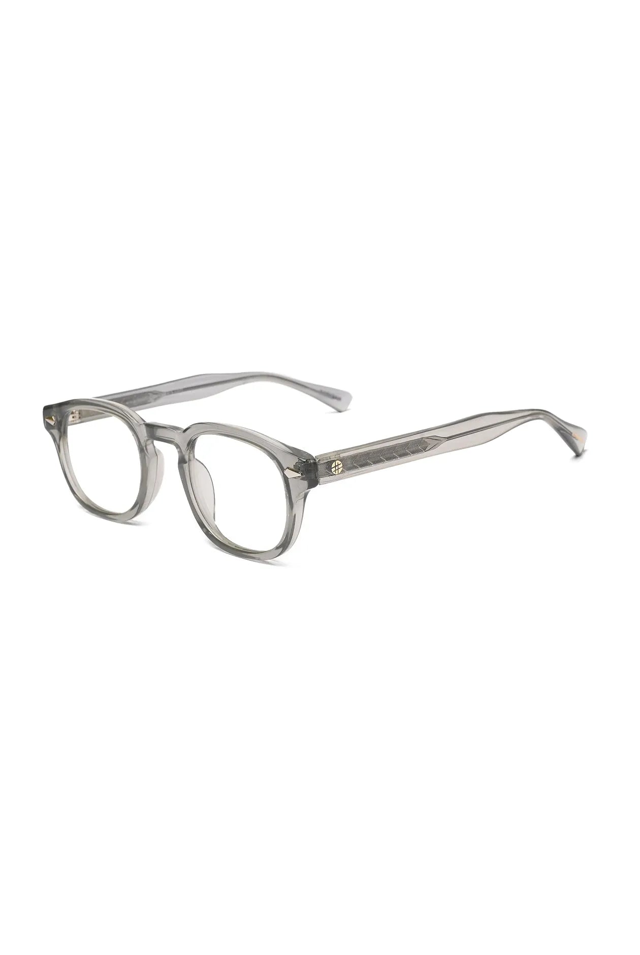 FlexiTint | Transparent Greenish Grey Medium Full Rim Square Computer Glasses for Men & Women [Photochromic]