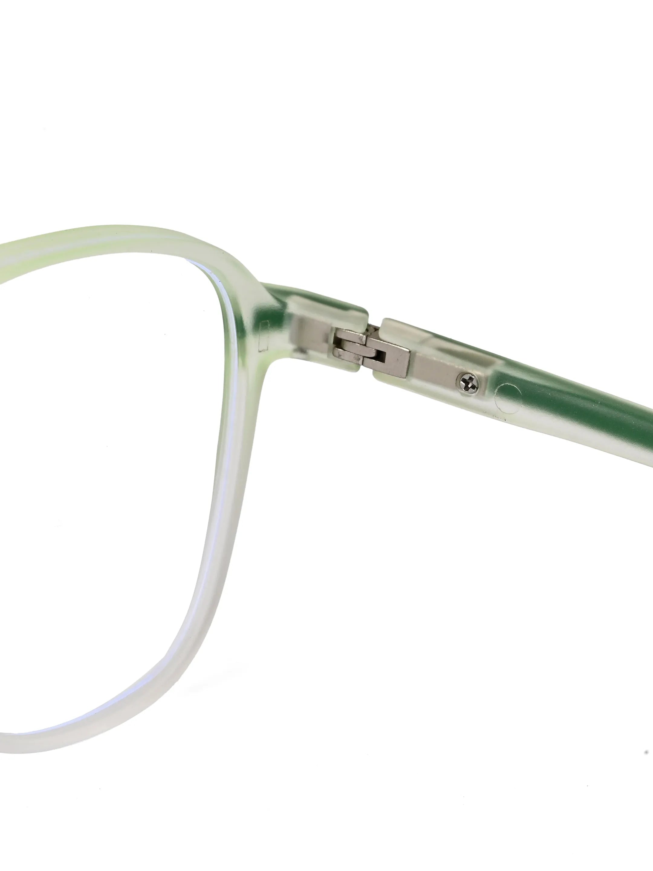BluLite | Transparent Light Green Medium Full Rim Square Computer Glasses for Men & Women [Blue Block]