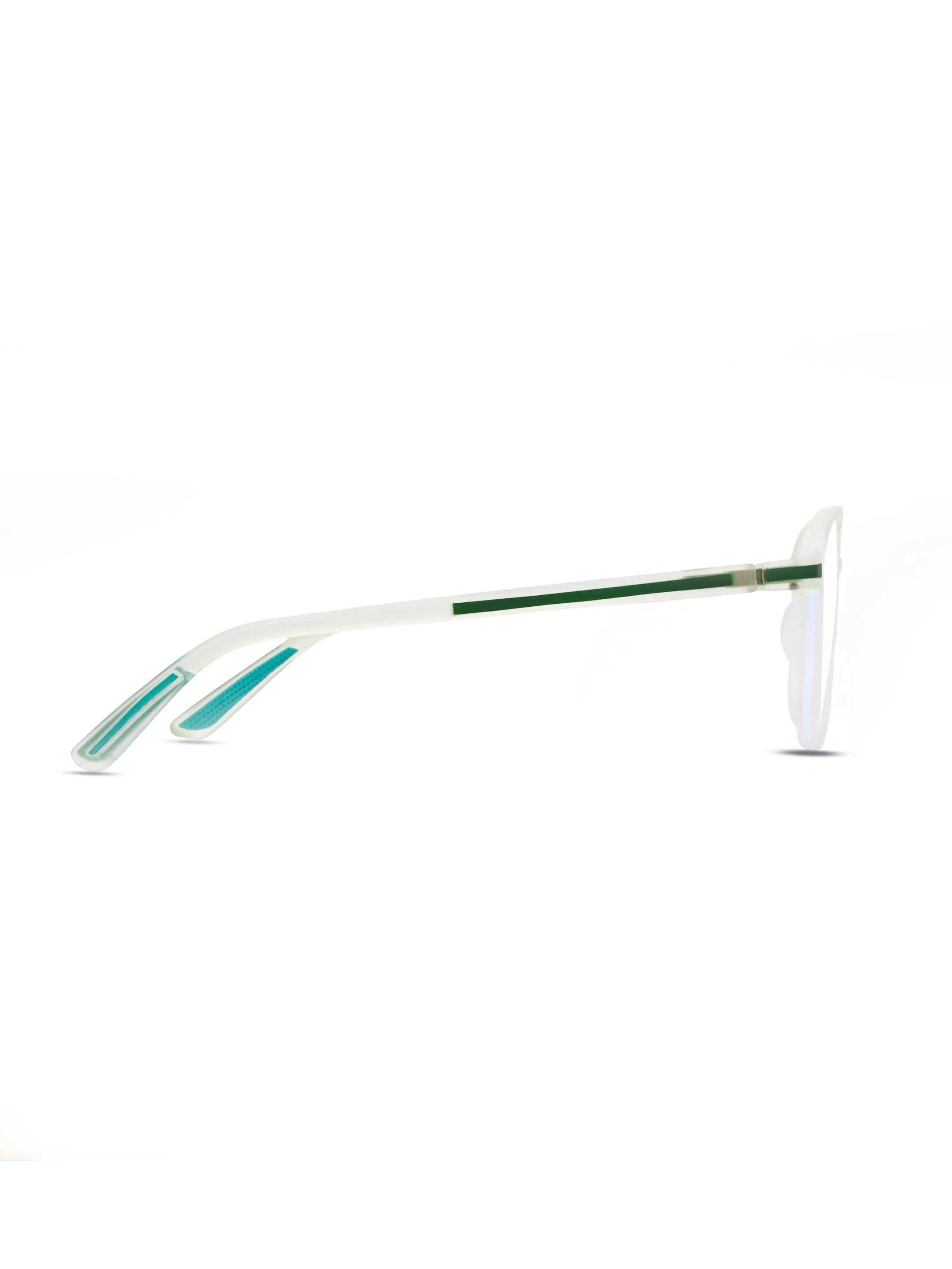 BluLite | Transparent Light Green Medium Full Rim Square Computer Glasses for Men & Women [Blue Block]