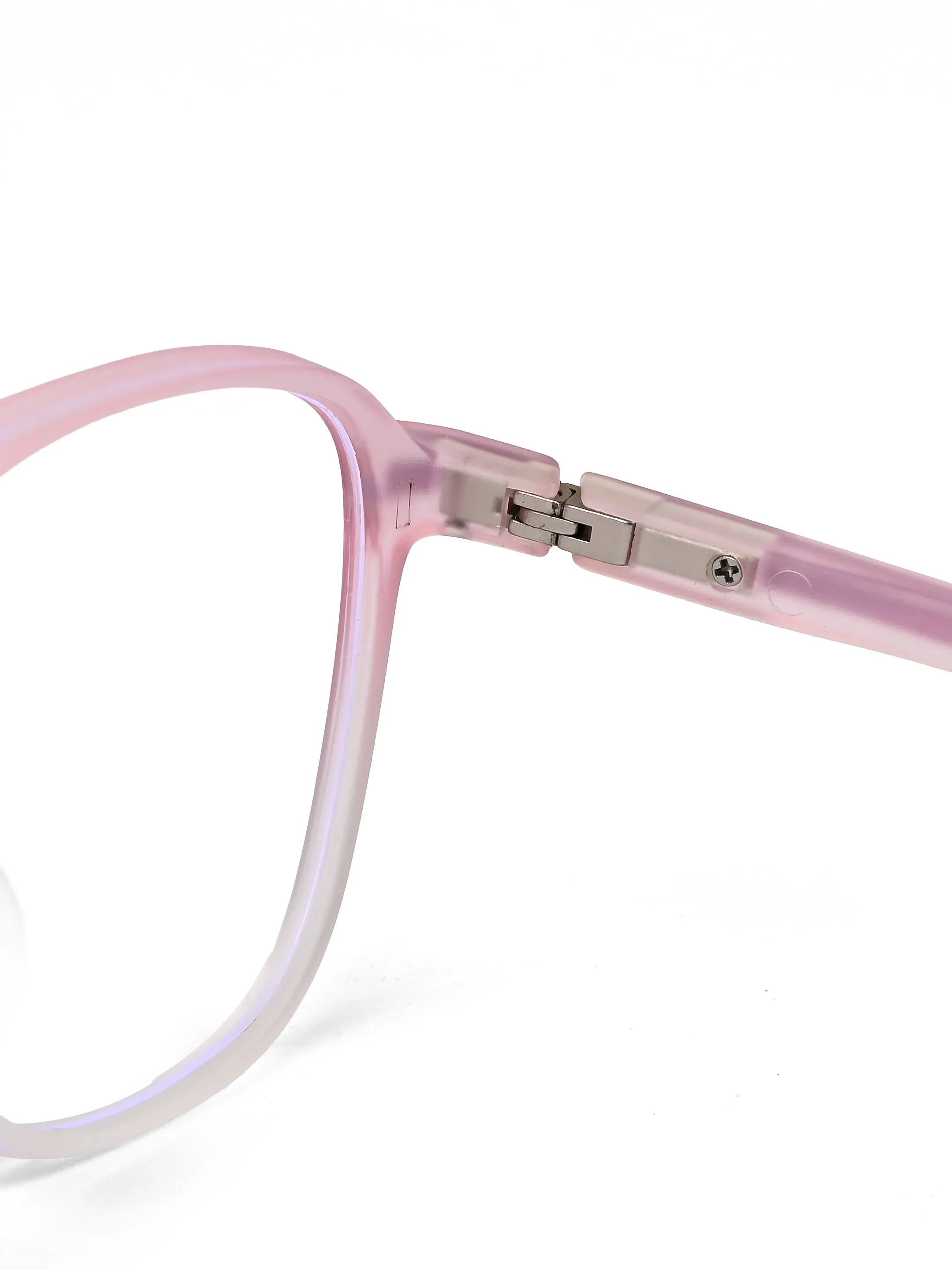 BluLite | Transparent Pink & Transparent White Medium Full Rim Square Computer Glasses for Men & Women [Blue Block]