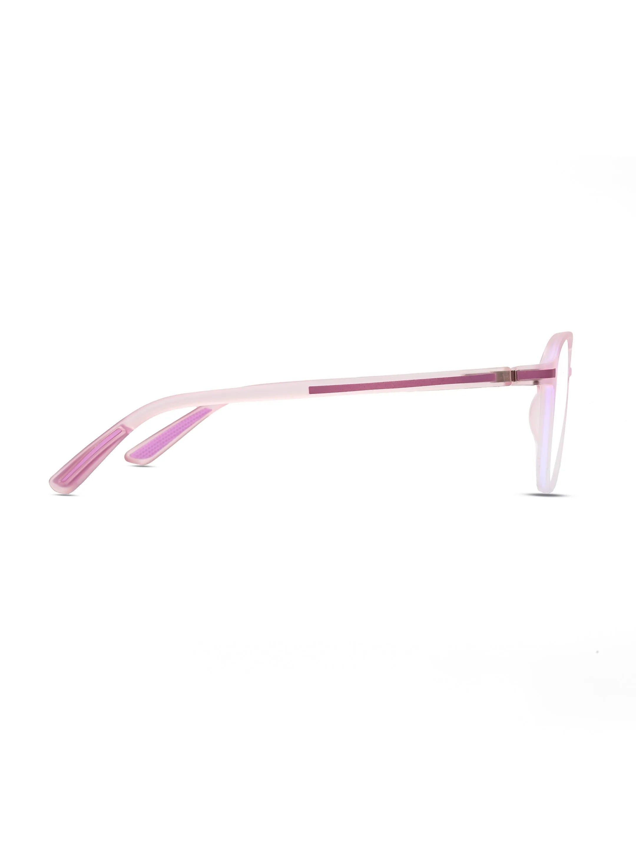 BluLite | Transparent Pink & Transparent White Medium Full Rim Square Computer Glasses for Men & Women [Blue Block]