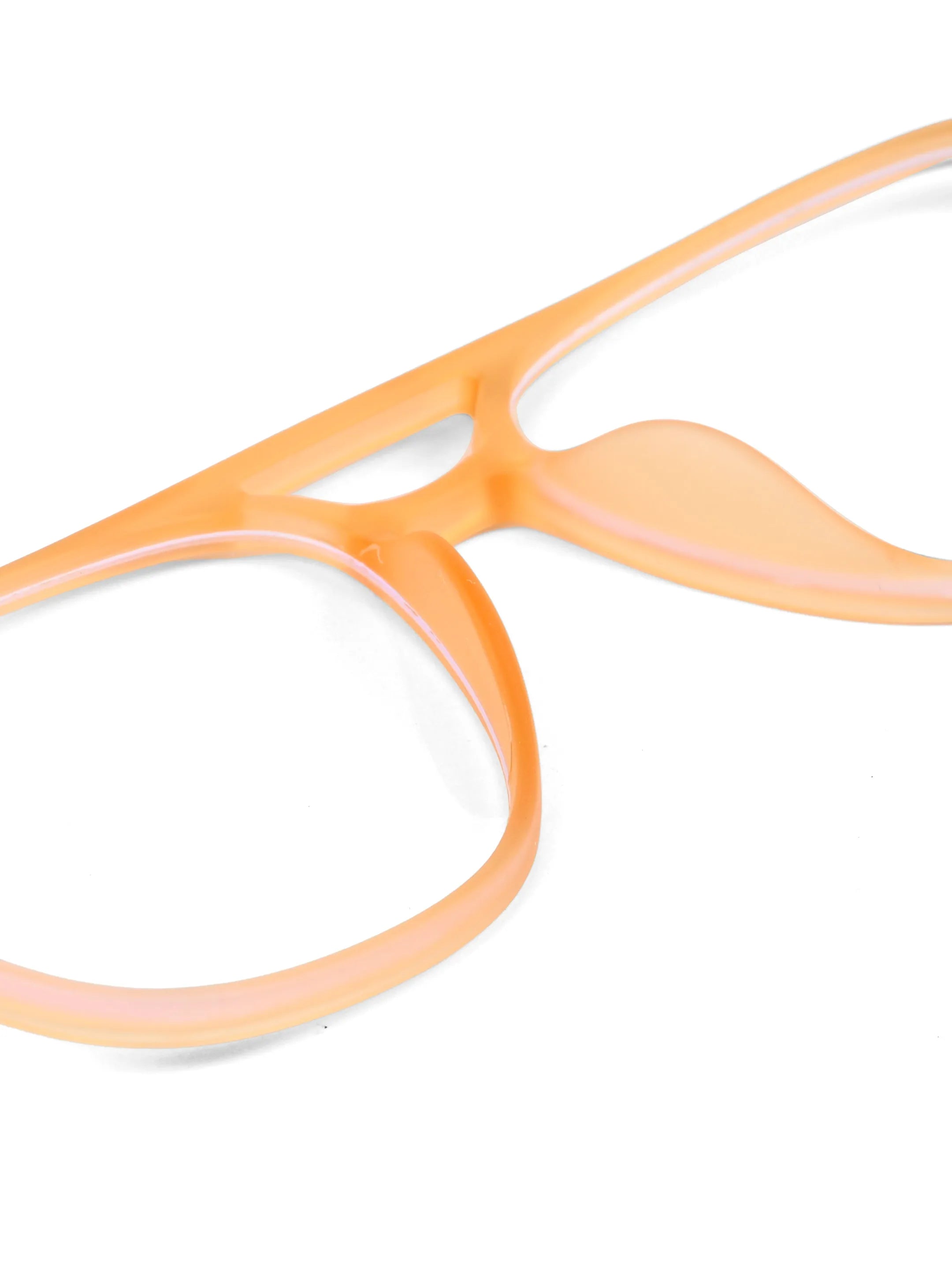 BluLite | Transparent Orange Medium Full Rim Square Computer Glasses for Men & Women [Blue Block]