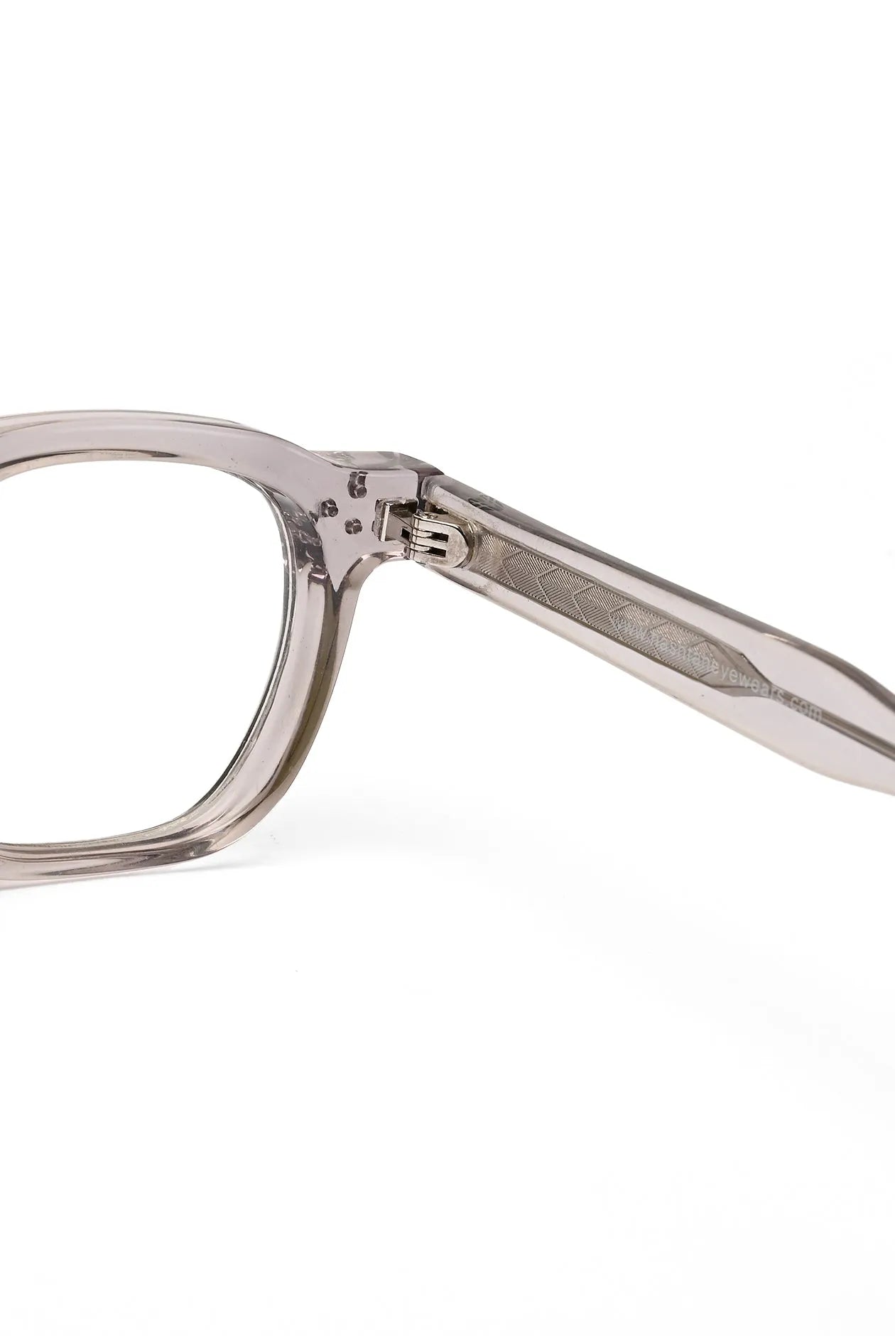 OptiShift | Transparent Grey Medium Full Rim Square Computer Glasses for Men & Women [Photochromic]