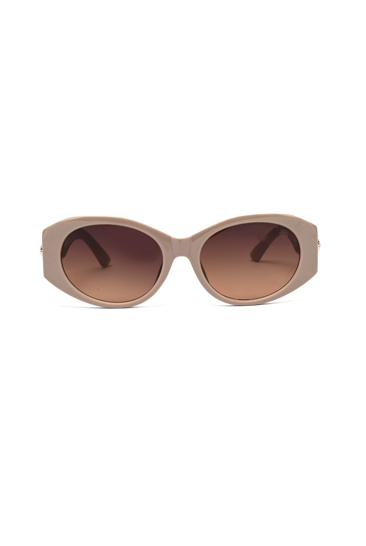 Medusa | Light Brown Medium Full Rim Oval Sunglasses for Women [UV-protected]