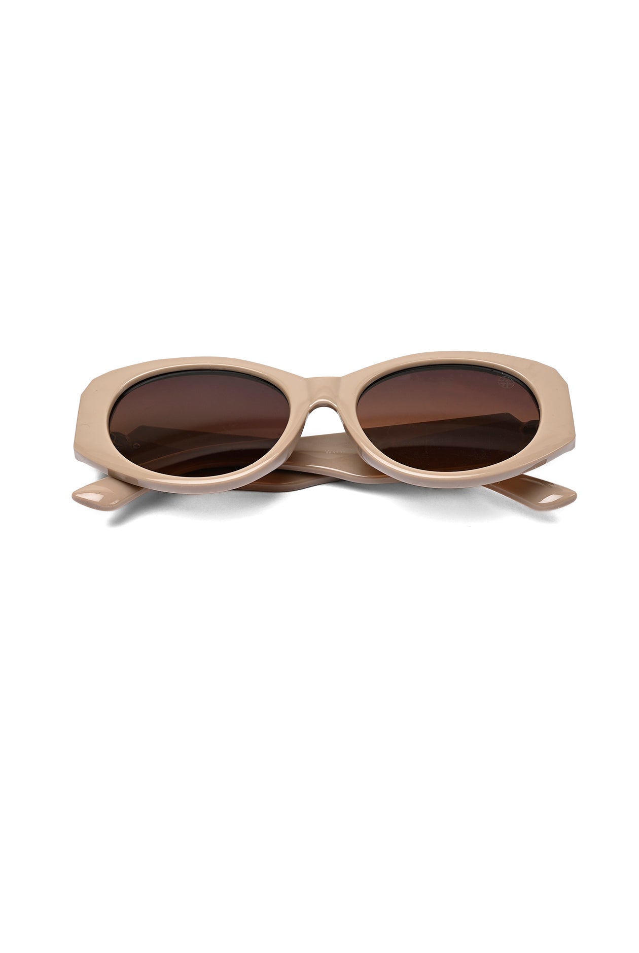 Medusa | Light Brown Medium Full Rim Oval Sunglasses for Women [UV-protected]