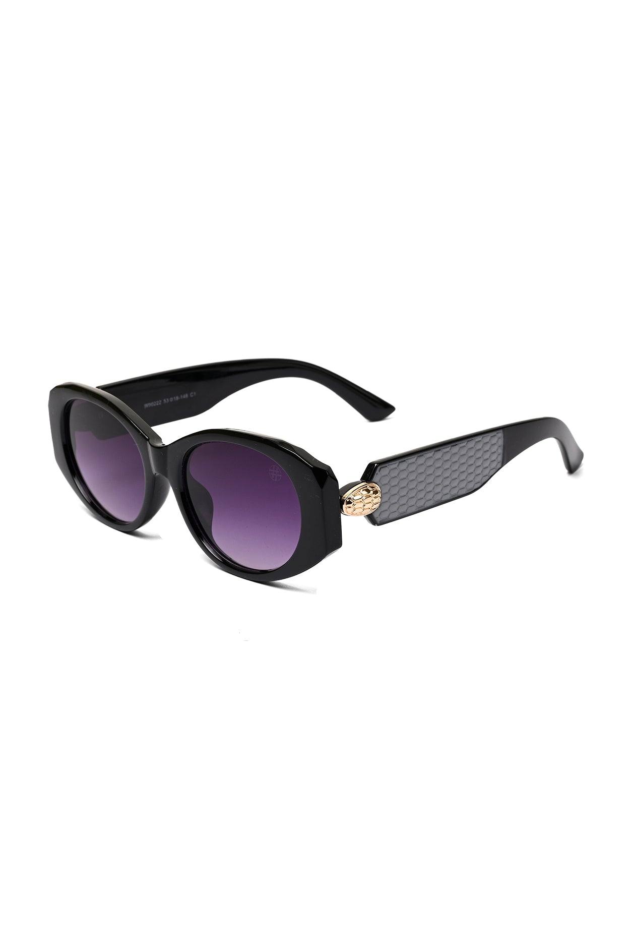 Medusa | Black Medium Full Rim Oval Sunglasses for Women [UV-protected]