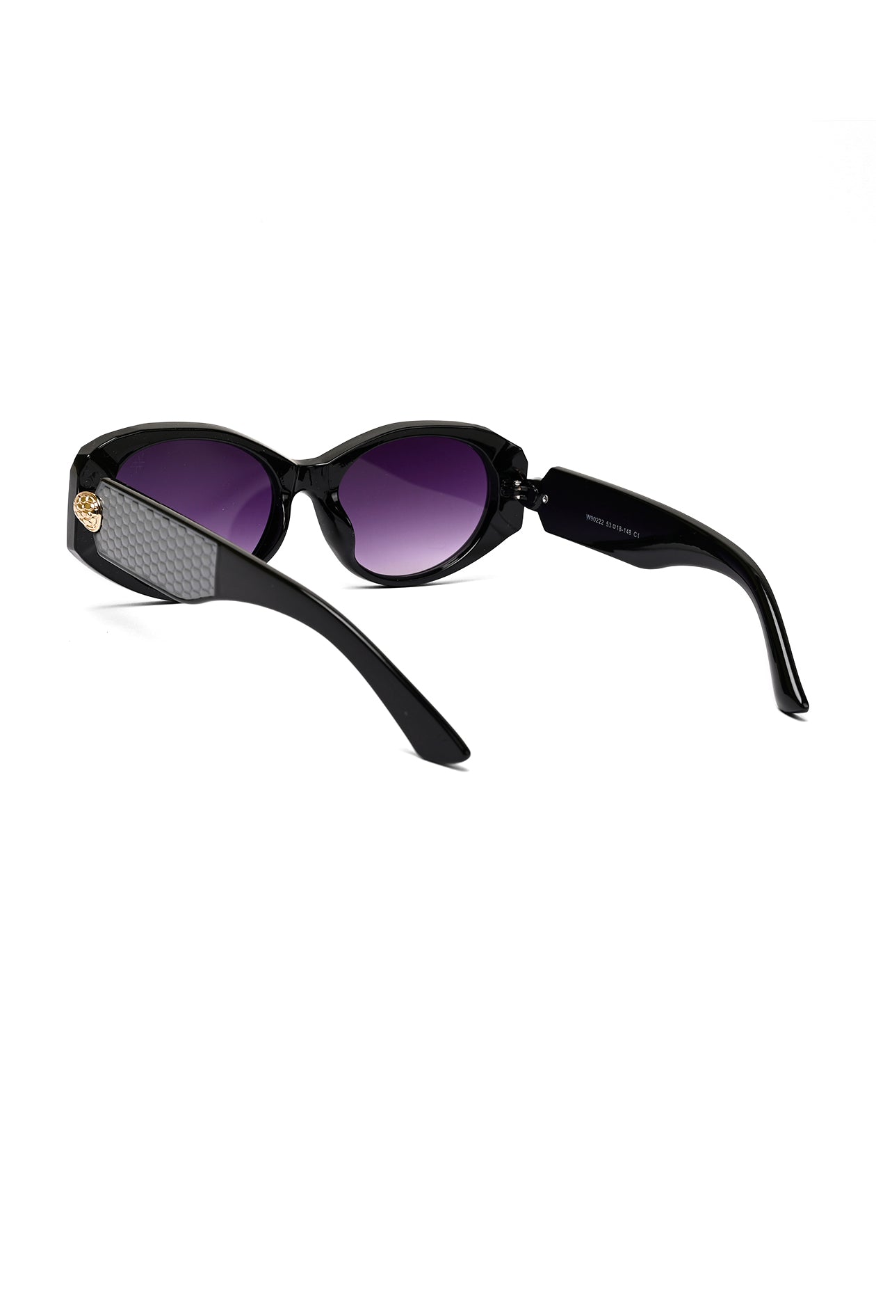 Medusa | Black Medium Full Rim Oval Sunglasses for Women [UV-protected]