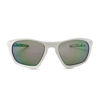 Lateralis | White Large Full Rim Wraparound Sports Sunglasses for Men & Women [Mirrored]