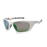 Lateralis | White Large Full Rim Wraparound Sports Sunglasses for Men & Women [Mirrored]