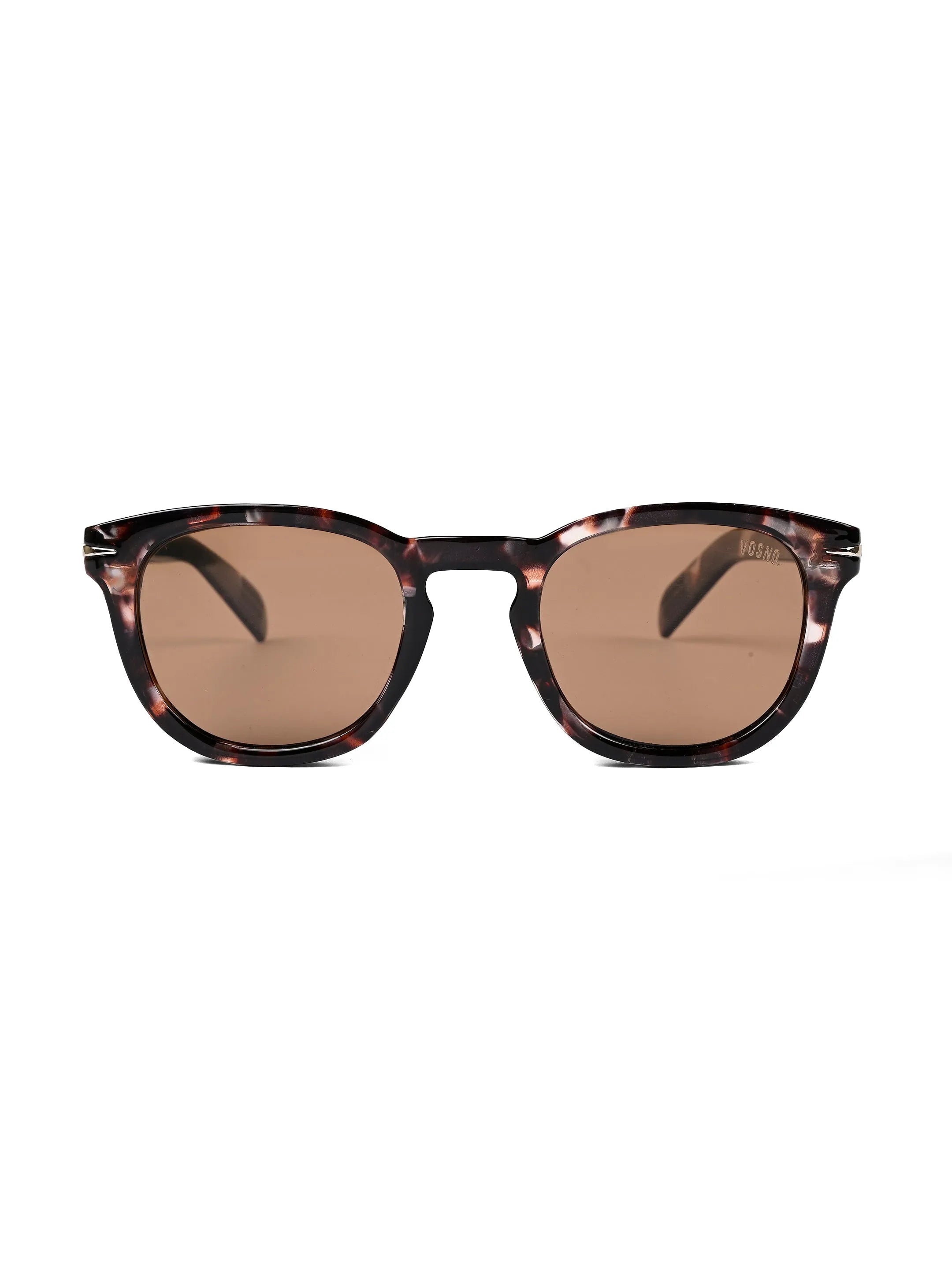 Yren | Dappled brown Small Full Rim Wayfarer Sunglasses for Men & Women [Polarized] HASHTAG X VOSNO