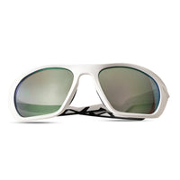 Lateralis | White Large Full Rim Wraparound Sports Sunglasses for Men & Women [Mirrored]