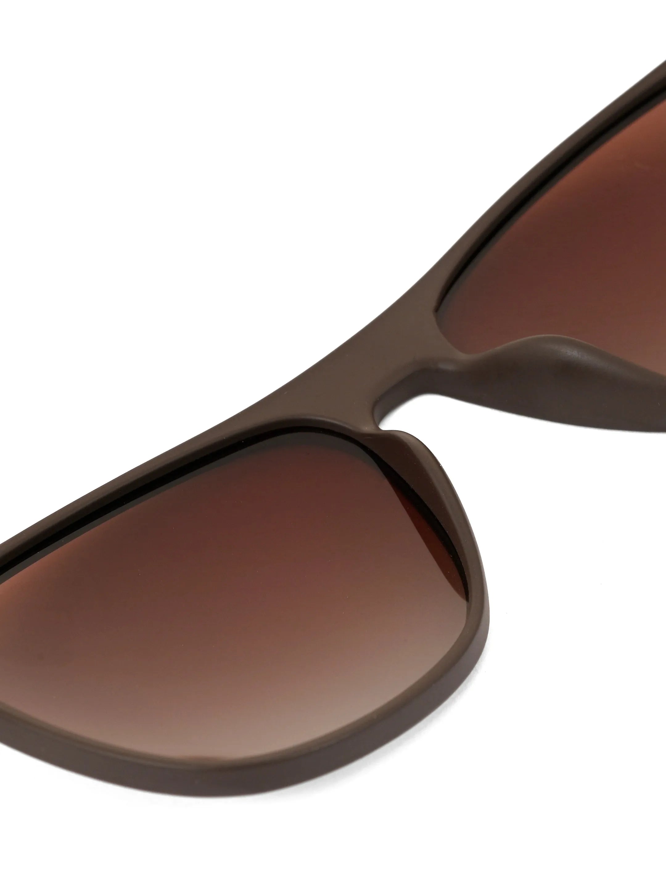 Zelora | Mate Brown & Grey Large Full Rim Wayarer Sunglasses for Men & Women [Polarized] HASHTAG X VOSNO