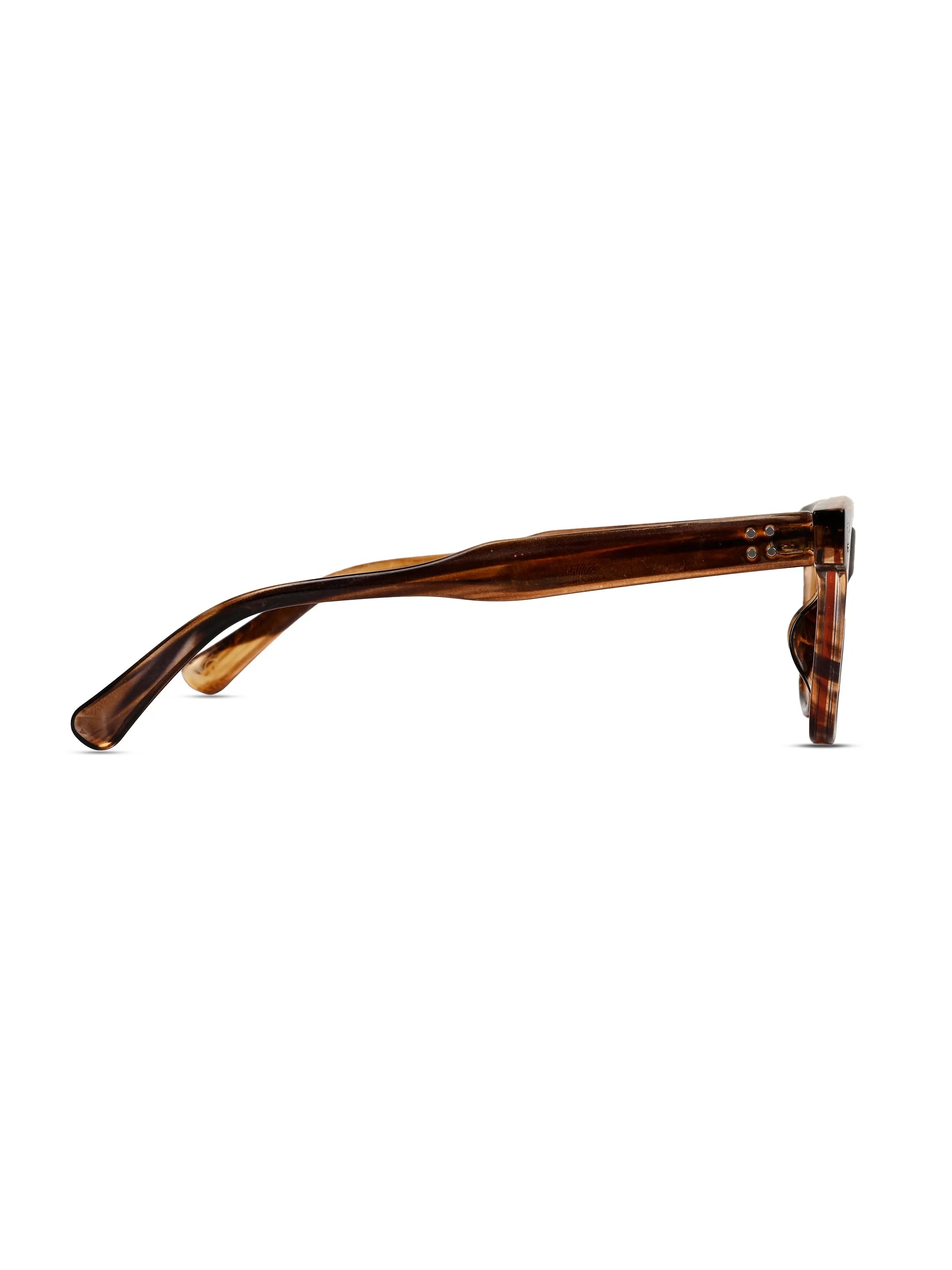 Stelor | Transparent Brown Medium Full Rim Square Sunglasses for Men & Women [UV-protected] HASHTAG X VOSNO