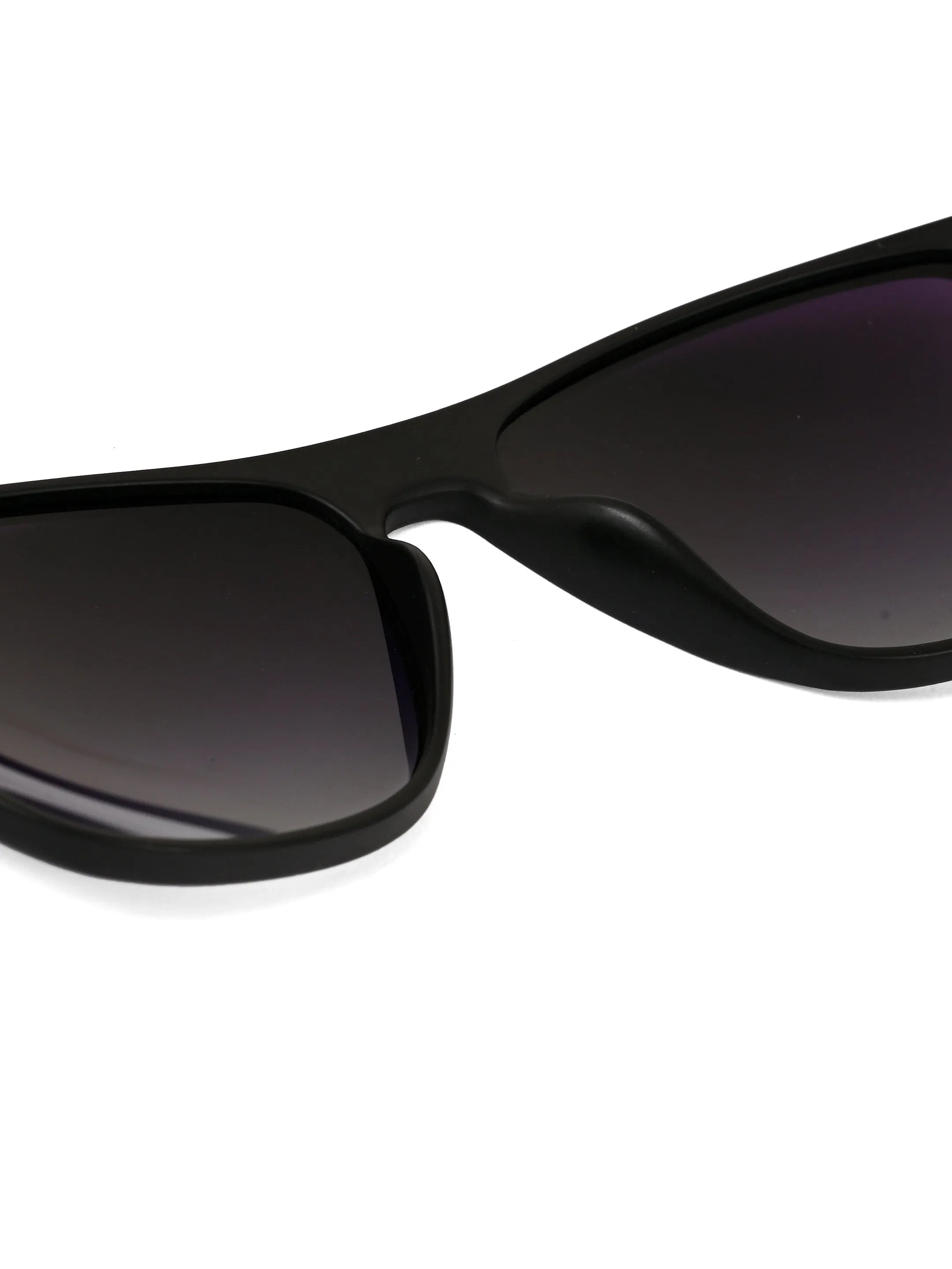 Zelora | Mate Black & Grey Large Full Rim Wayfarer Sunglasses for Men & Women [Polarized] HASHTAG X VOSNO