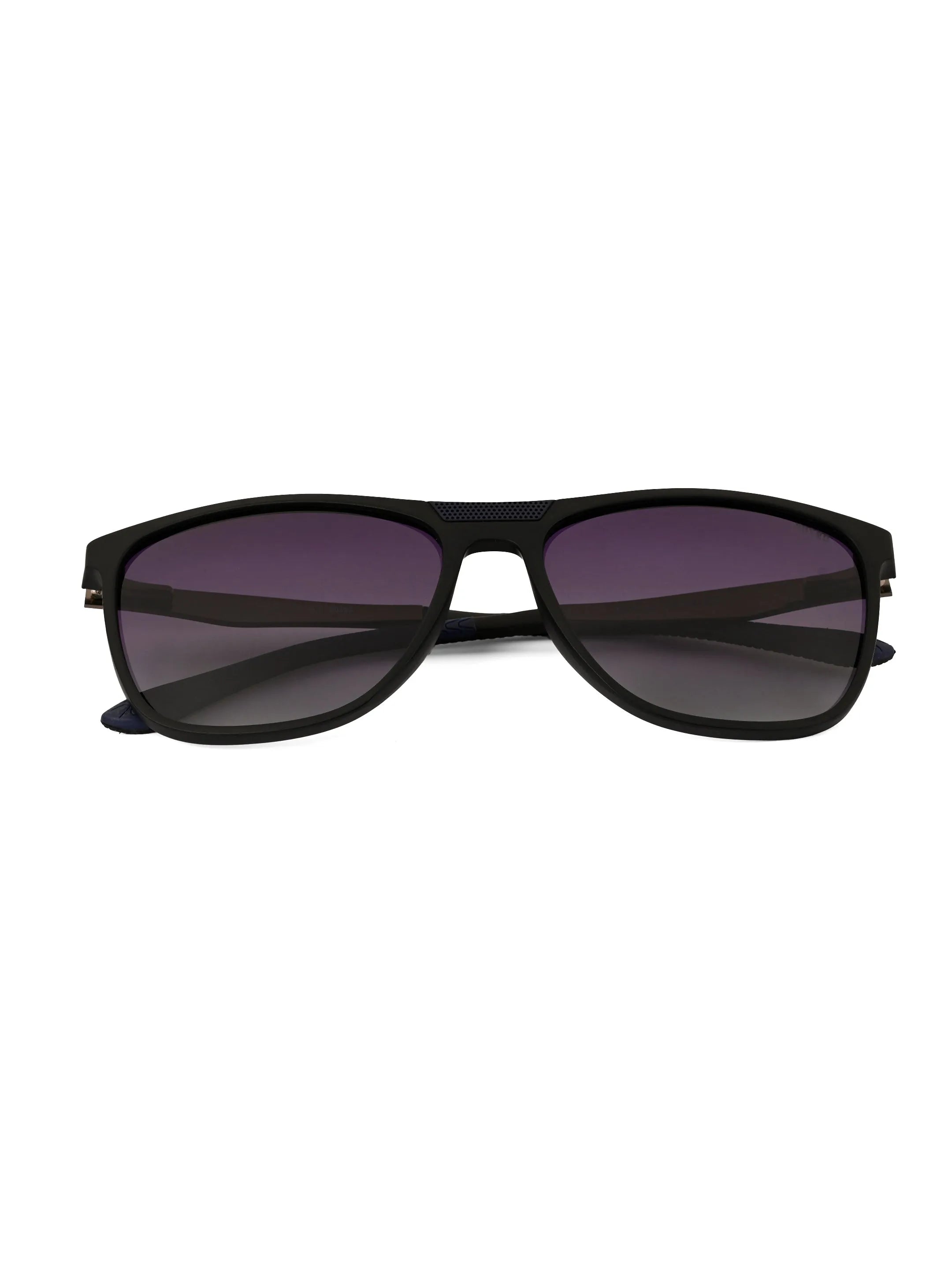 Zelora | Mate Black & Grey Large Full Rim Wayfarer Sunglasses for Men & Women [Polarized] HASHTAG X VOSNO
