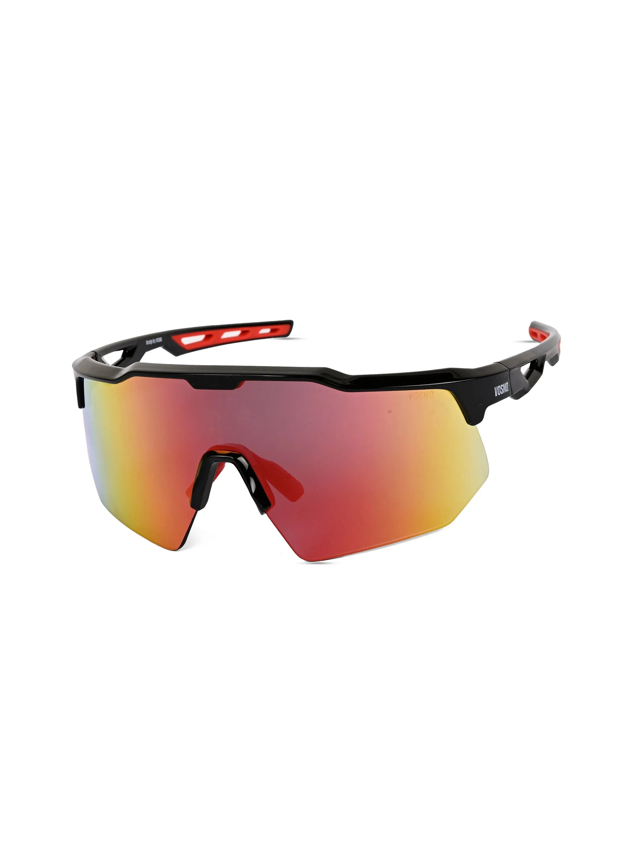 Drift | Black Extra-Large Half Rim Shield Sports for Men & Women [UV-protected]