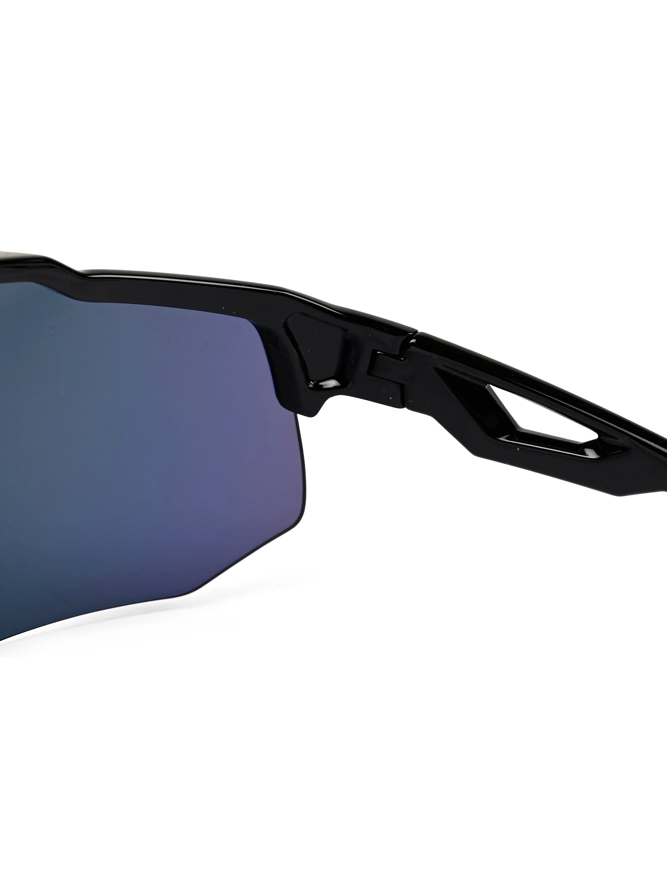Drift | Black Extra-Large Half Rim Shield Sports for Men & Women [UV-protected]