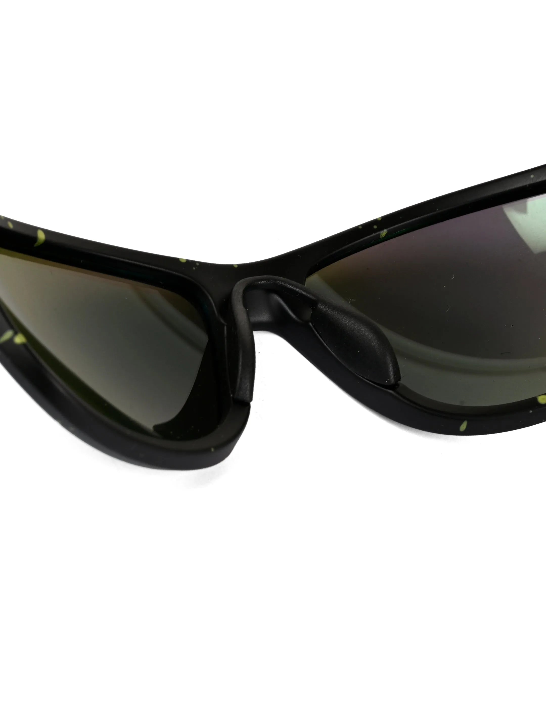 Storm | Black/Green Dotty Texture Medium Full Rim Wraparound Sports for Men & Women [Polarized]