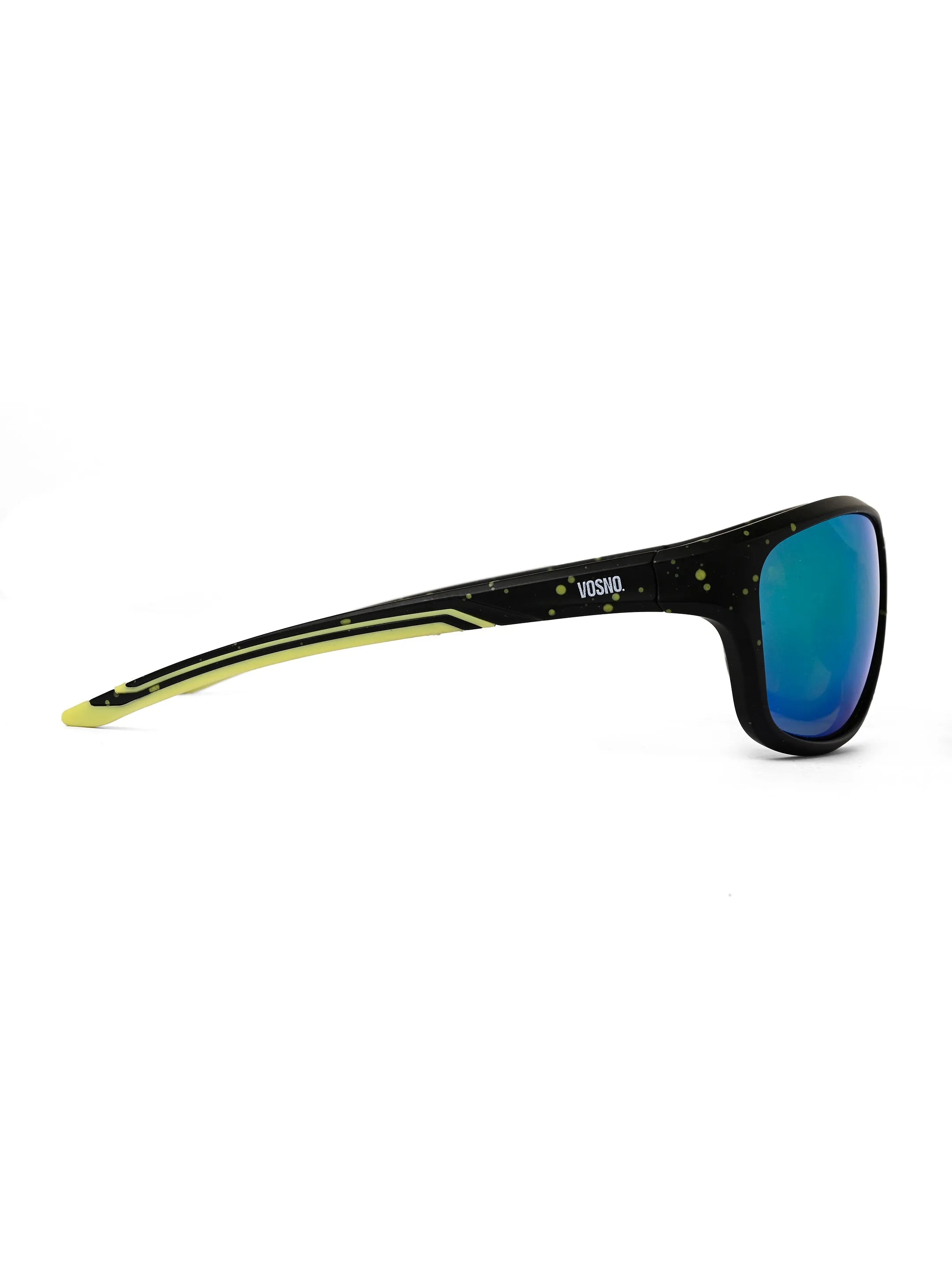 Storm | Black/Green Dotty Texture Medium Full Rim Wraparound Sports for Men & Women [Polarized]