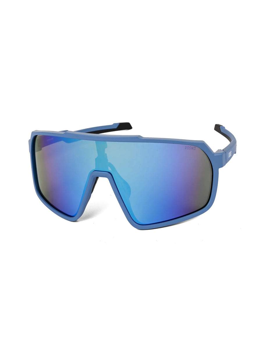 Bolt | Light Blue Extra-Large Full Rim Shield Sports Sunglasses for Men & Women [UV-protected]