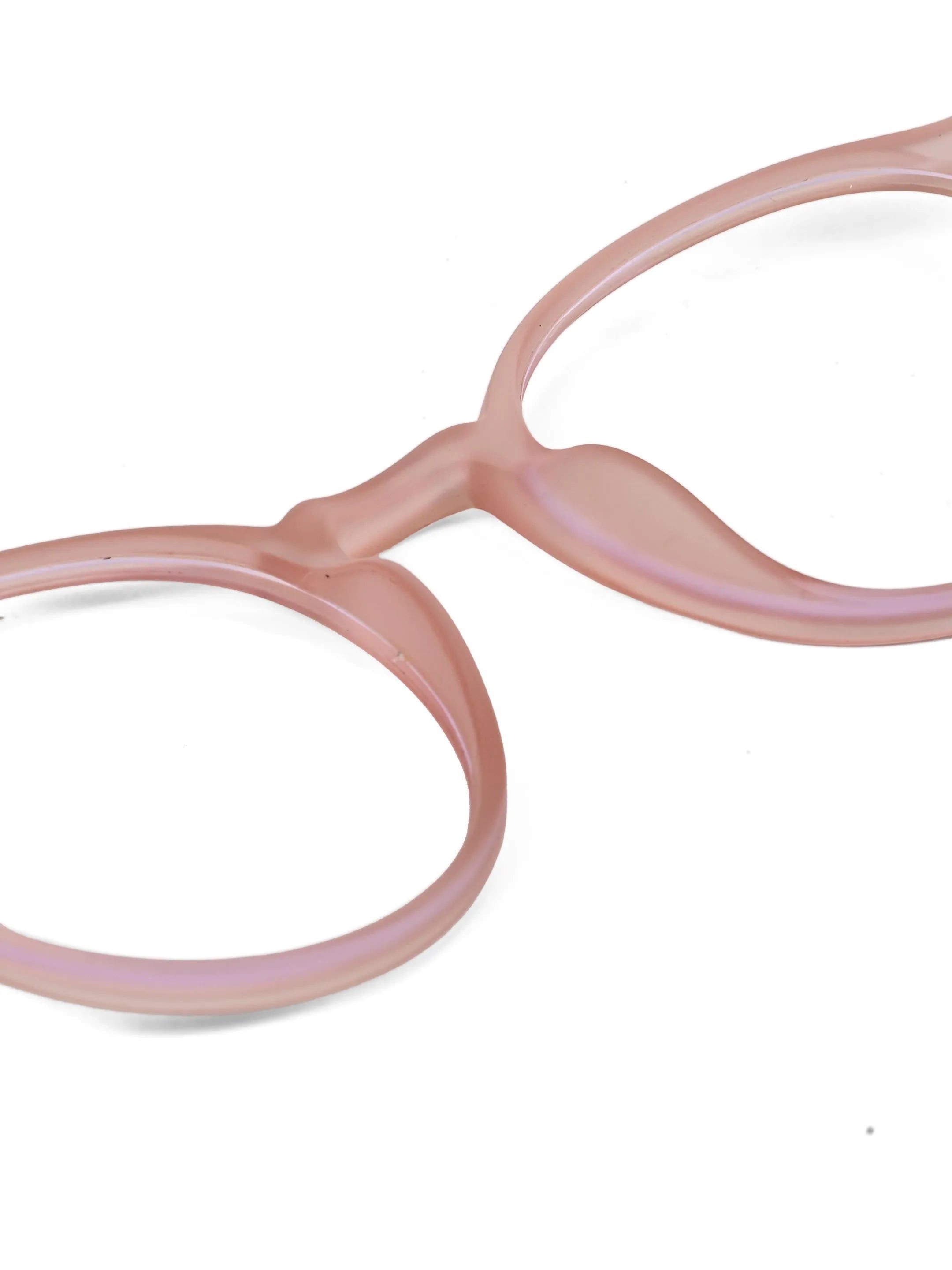 Screenzy | Baby Pink Medium Full Rim Round Computer Glasses for Men & Women [Blue Block]