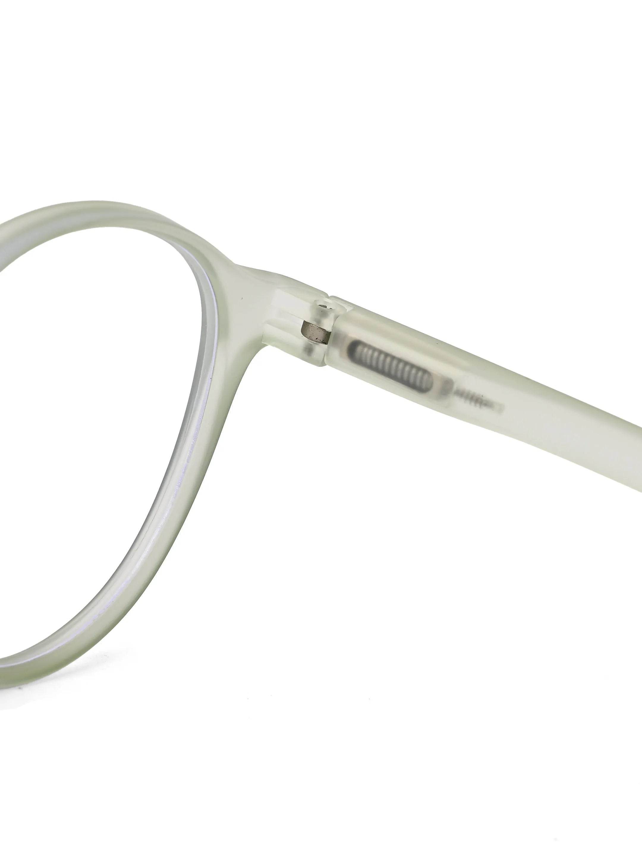 Screenzy | Light Green Medium Full Rim Round Computer Glasses for Men & Women [Blue Block]