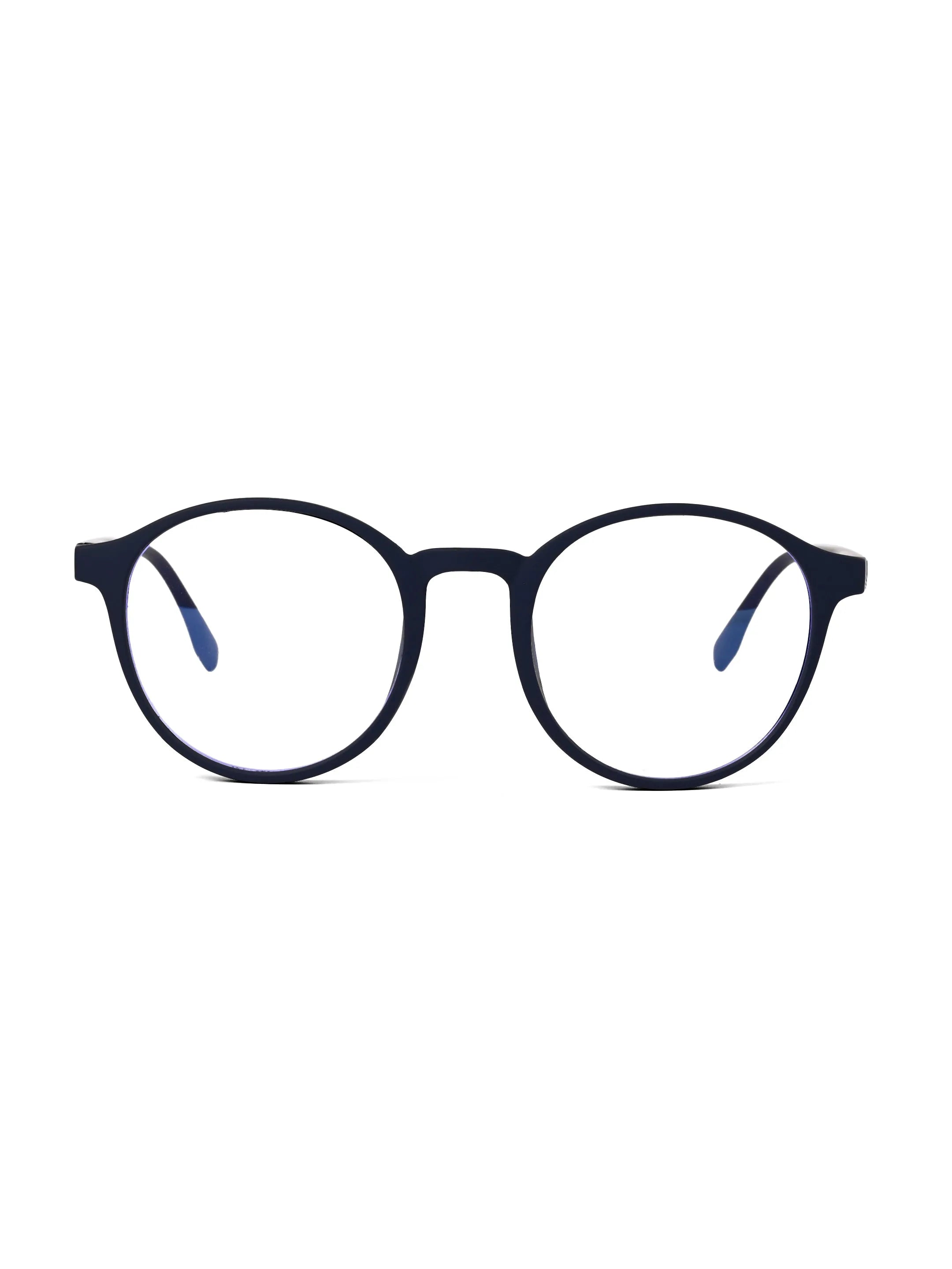 Screenzy | Blue Medium Full Rim Round Computer Glasses for Men & Women [Blue Block]