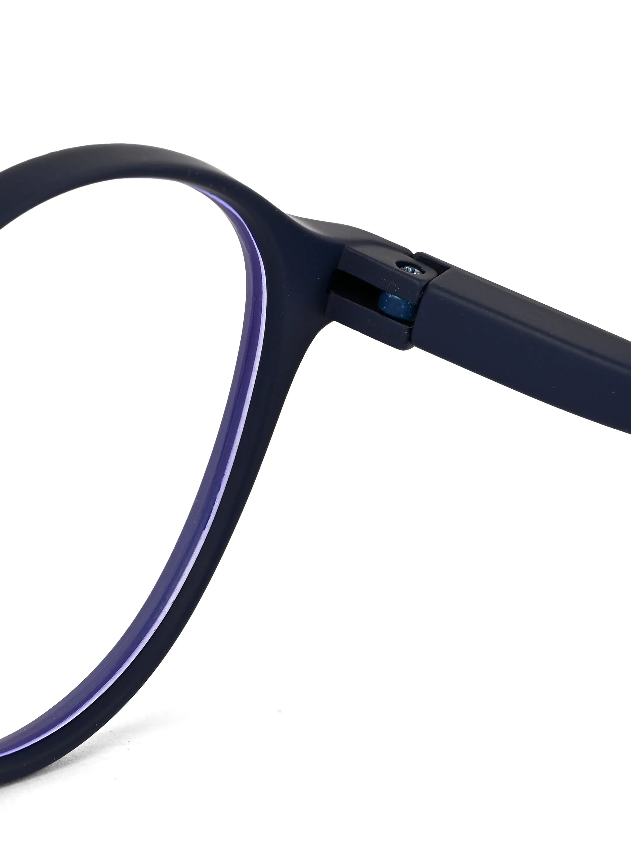 Screenzy | Blue Medium Full Rim Round Computer Glasses for Men & Women [Blue Block]