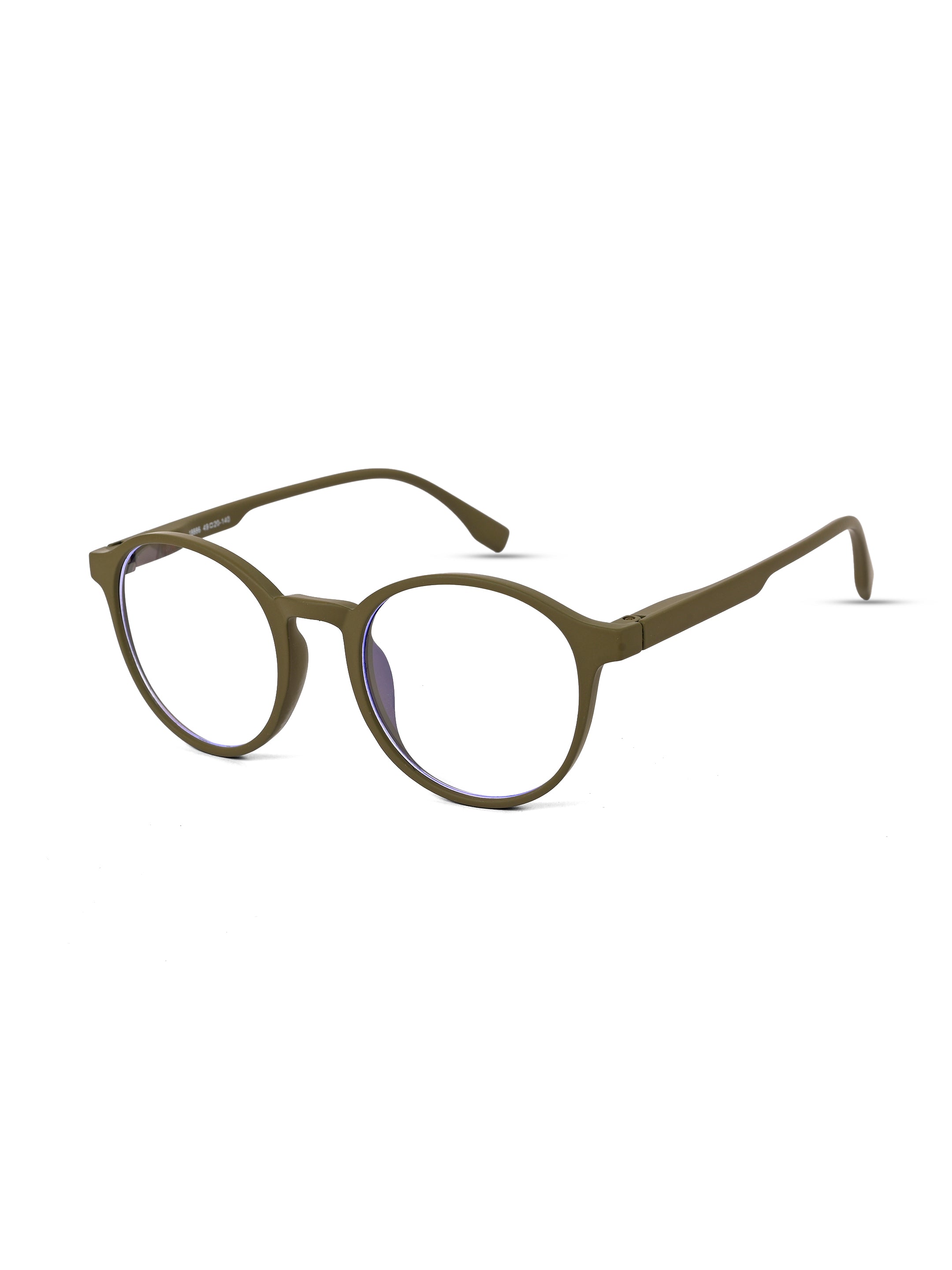 Screenzy | Green Medium Full Rim Round Computer Glasses for Men & Women [Blue Block]