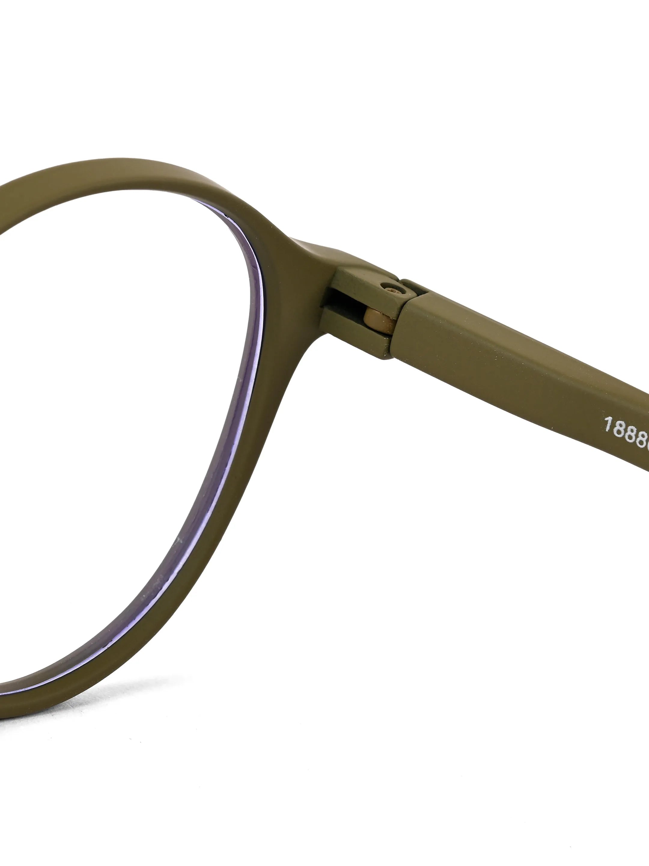 Screenzy | Green Medium Full Rim Round Computer Glasses for Men & Women [Blue Block]