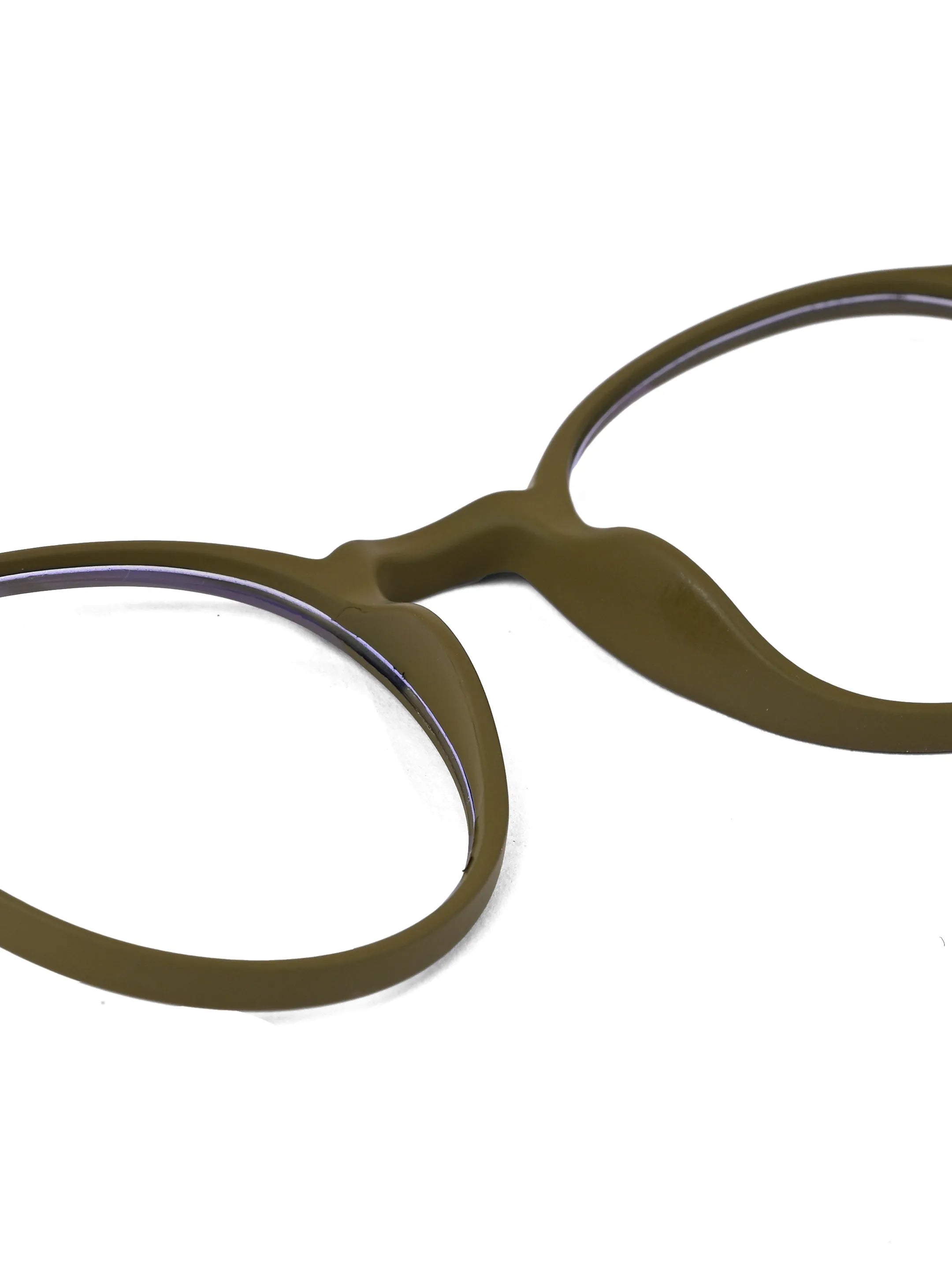 Screenzy | Green Medium Full Rim Round Computer Glasses for Men & Women [Blue Block]