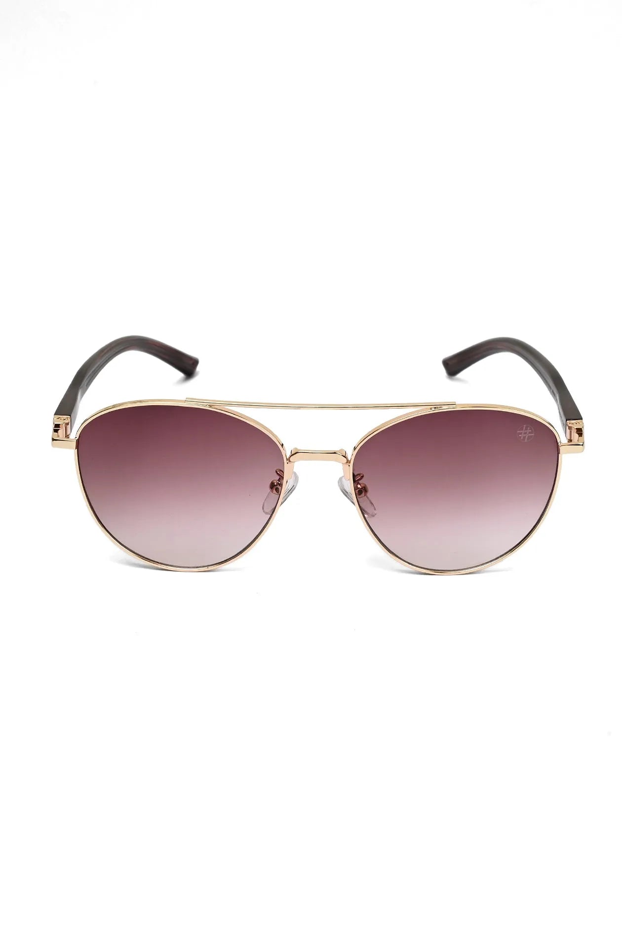 Gyron | Gradient Brown Medium Full Rim Aviator Sunglasses for Men [UV-protected]