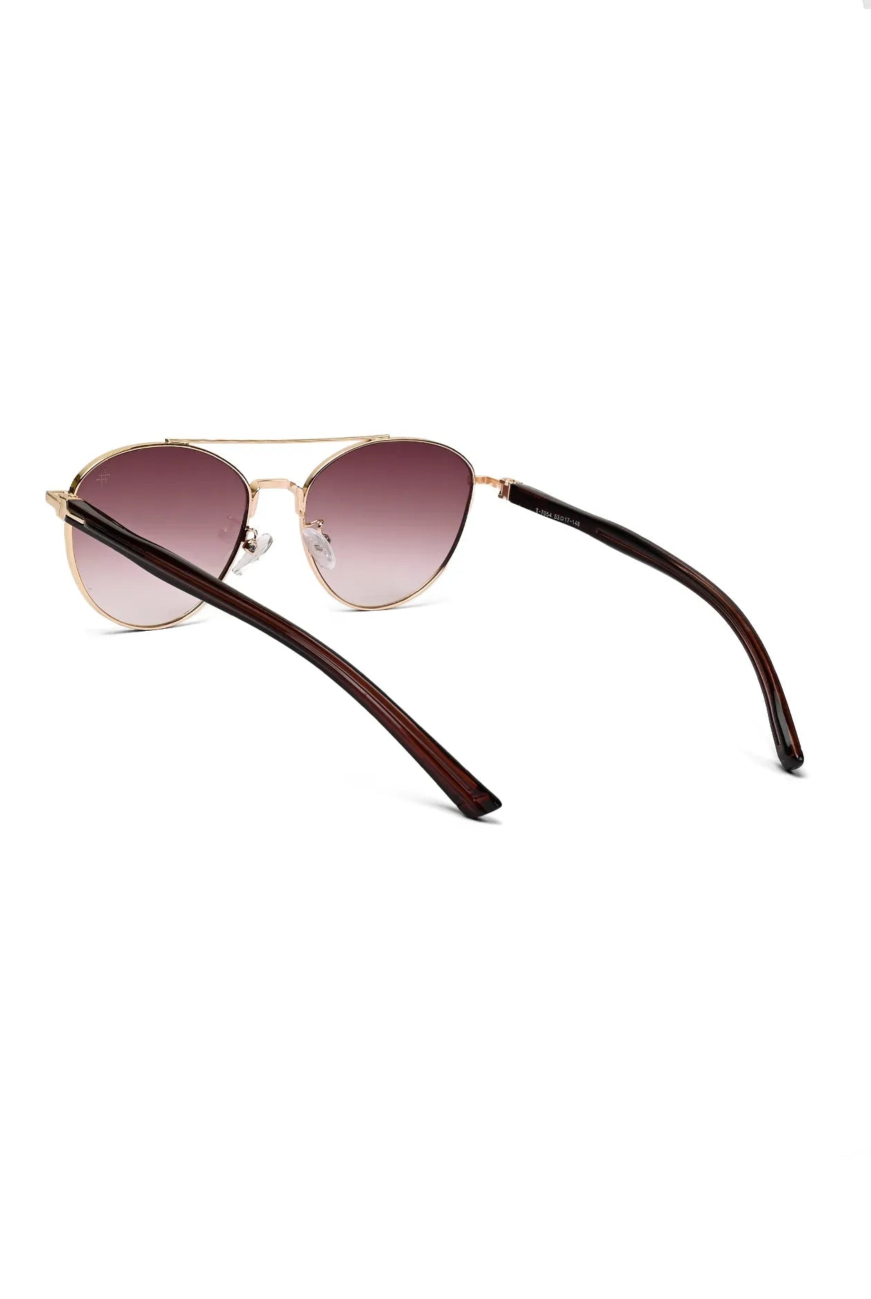 Gyron | Gradient Brown Medium Full Rim Aviator Sunglasses for Men [UV-protected]