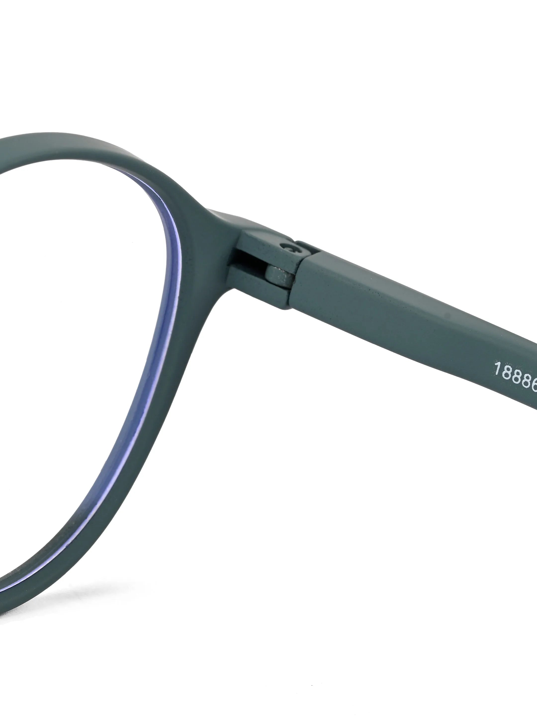 Screenzy | Olive Green Medium Full Rim Round Computer Glasses for Men & Women [Blue Block]