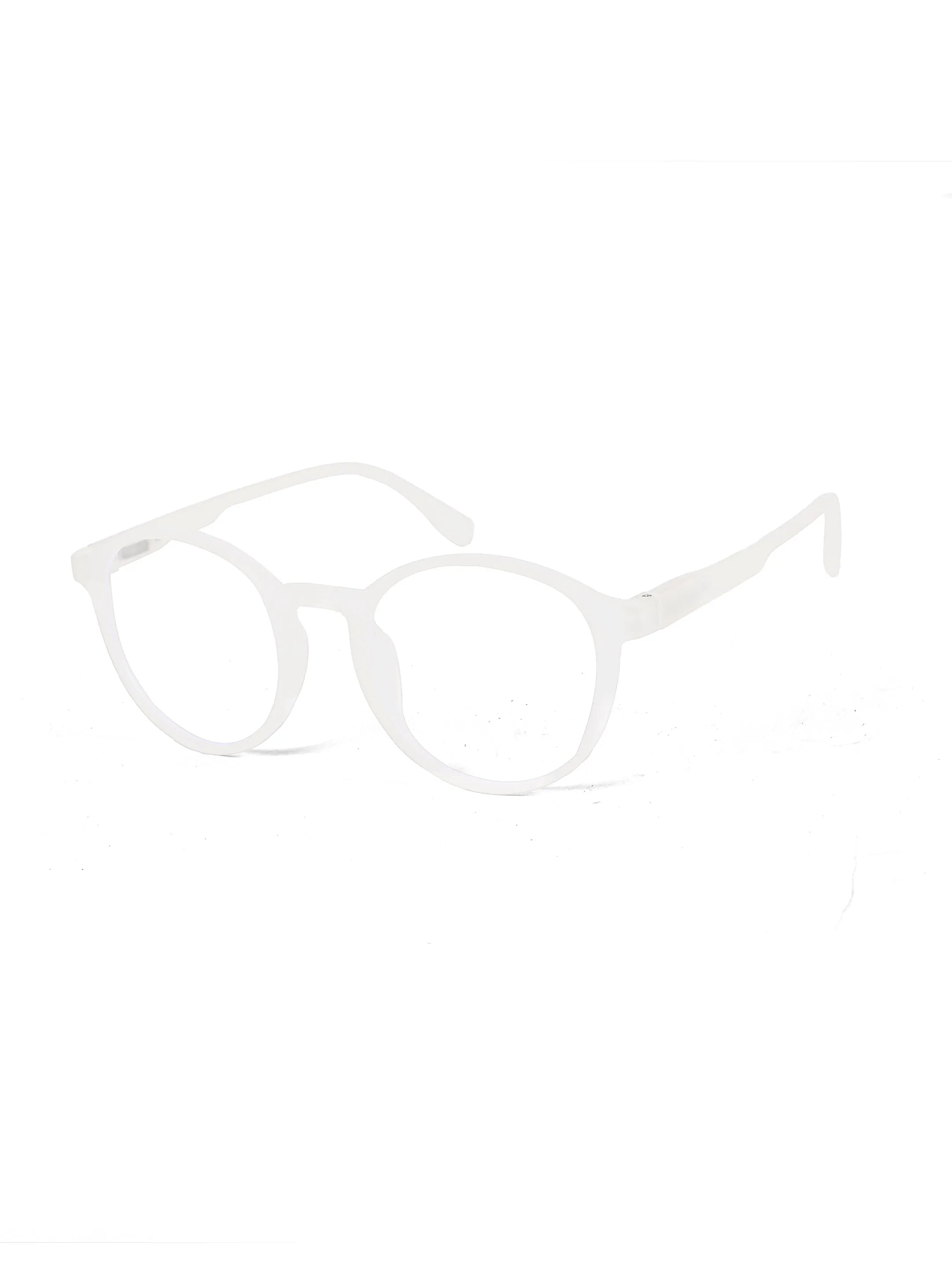 Screenzy | Transparent Medium Full Rim Round Computer Glasses for Men & Women [Blue Block]