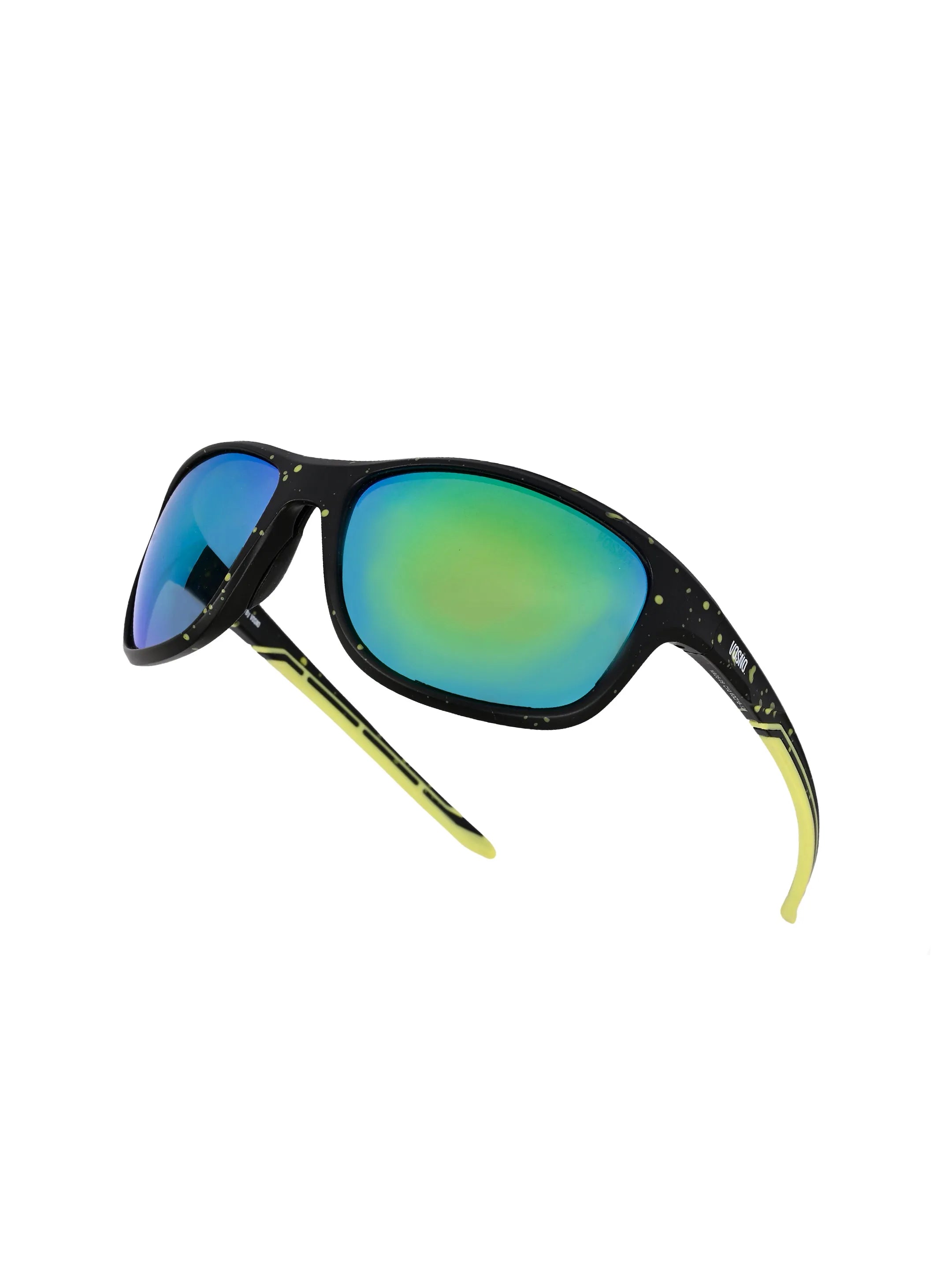 Storm | Black/Green Dotty Texture Medium Full Rim Wraparound Sports for Men & Women [Polarized]