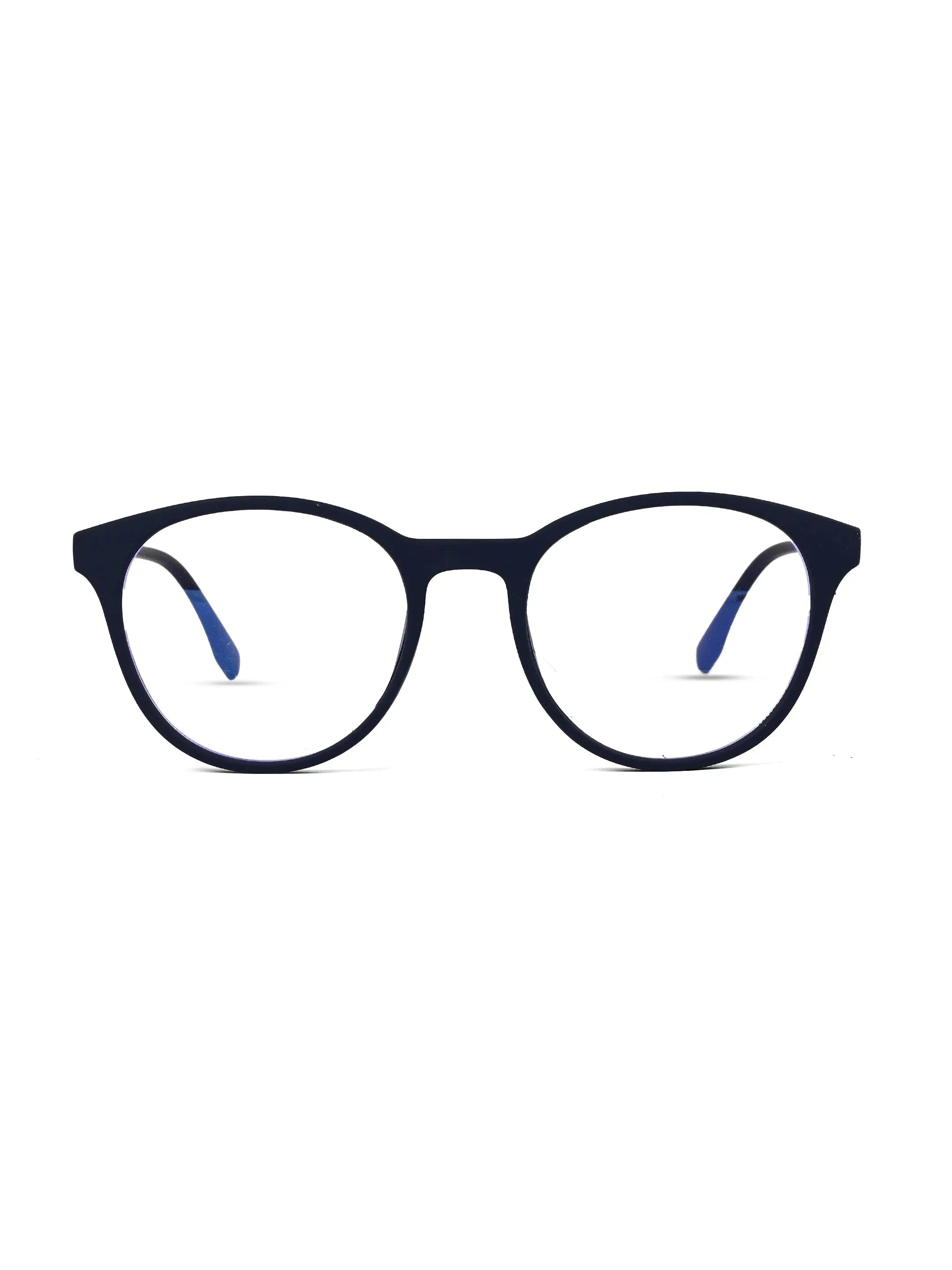 RayBloc | Blue Medium Full Rim OVAL Computer Glasses for Men & Women [Blue Block]