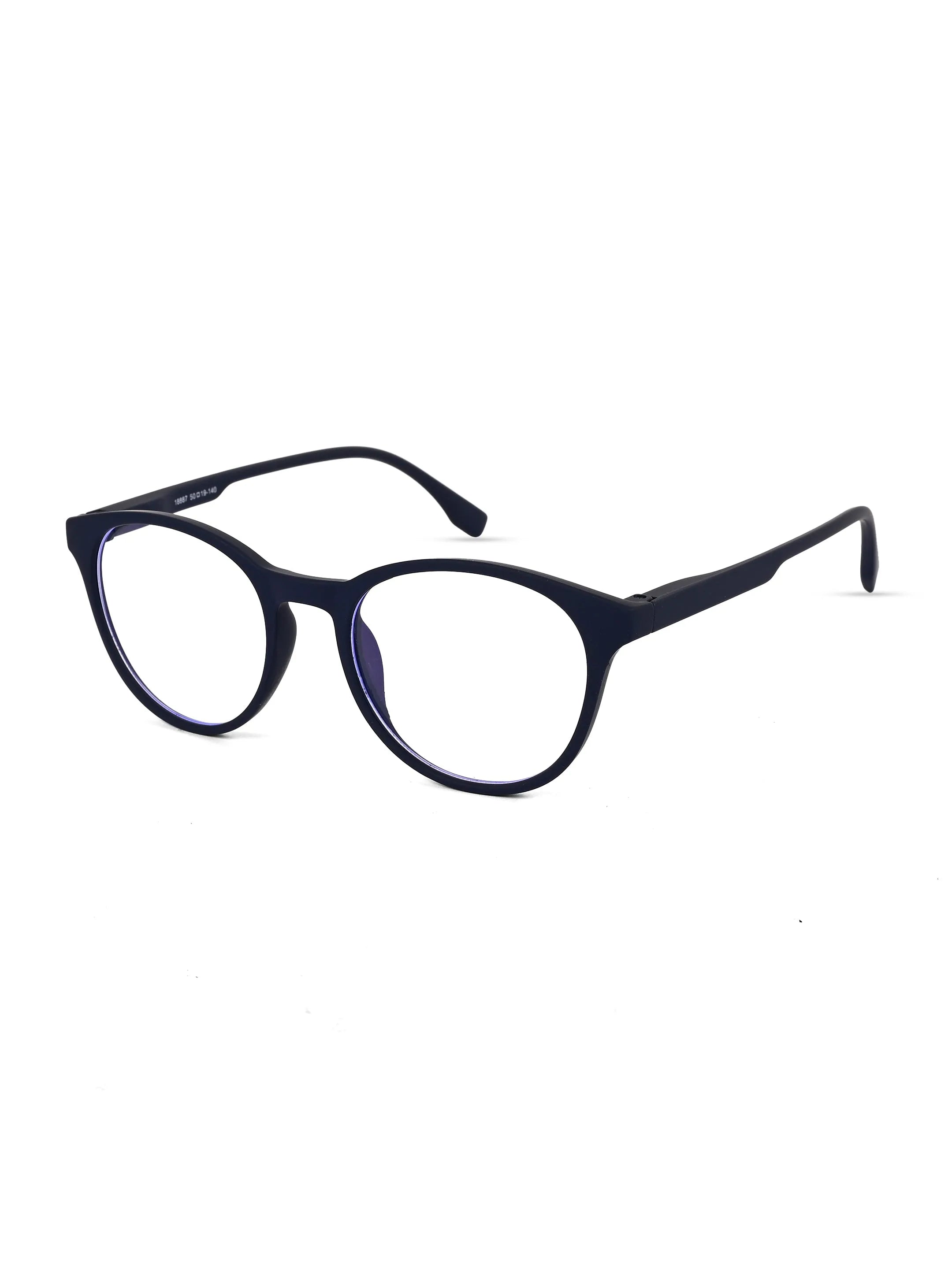 RayBloc | Blue Medium Full Rim OVAL Computer Glasses for Men & Women [Blue Block]