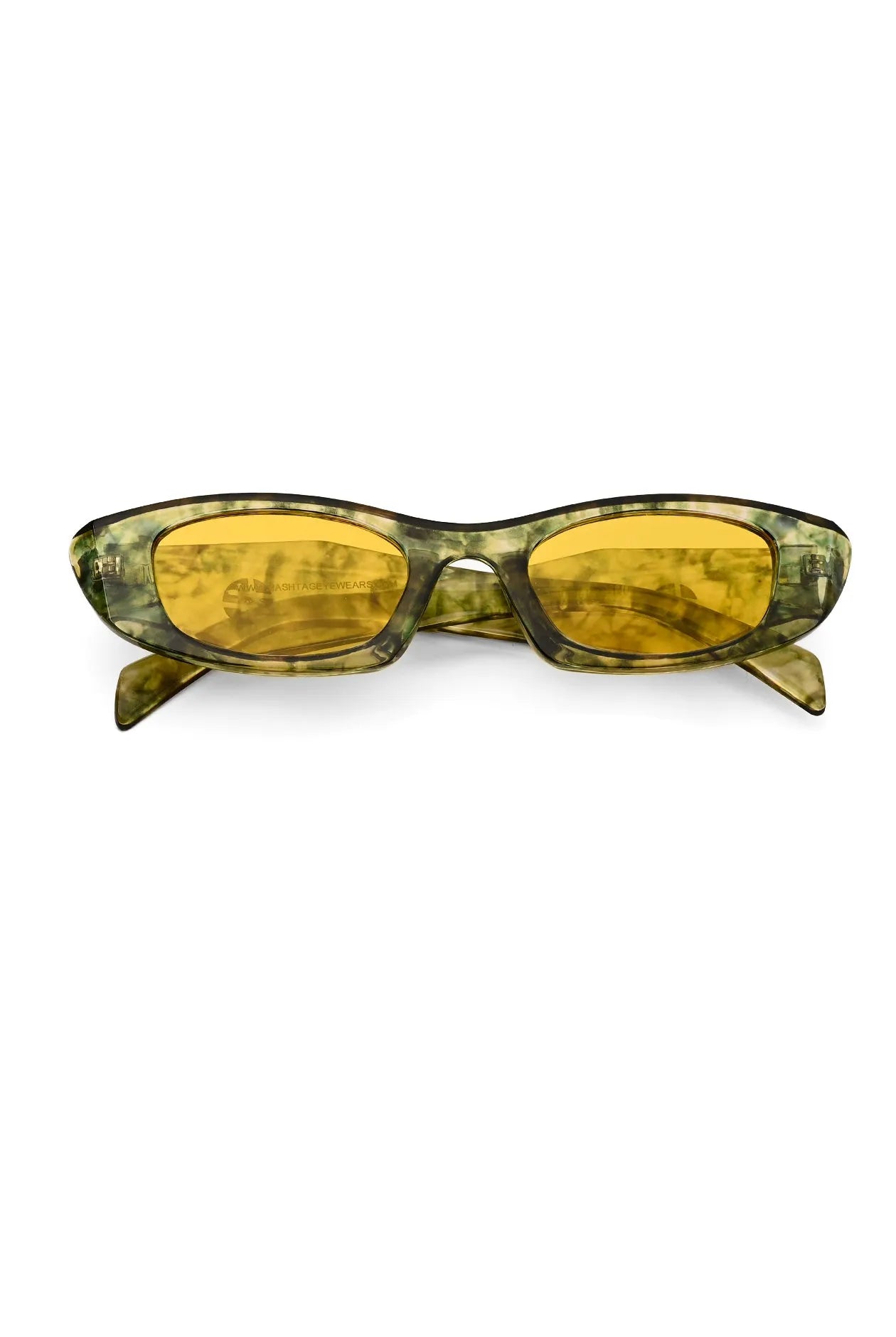 Avita | Yellow Large Full Rim Cateye Sunglasses for Women [UV-protected]