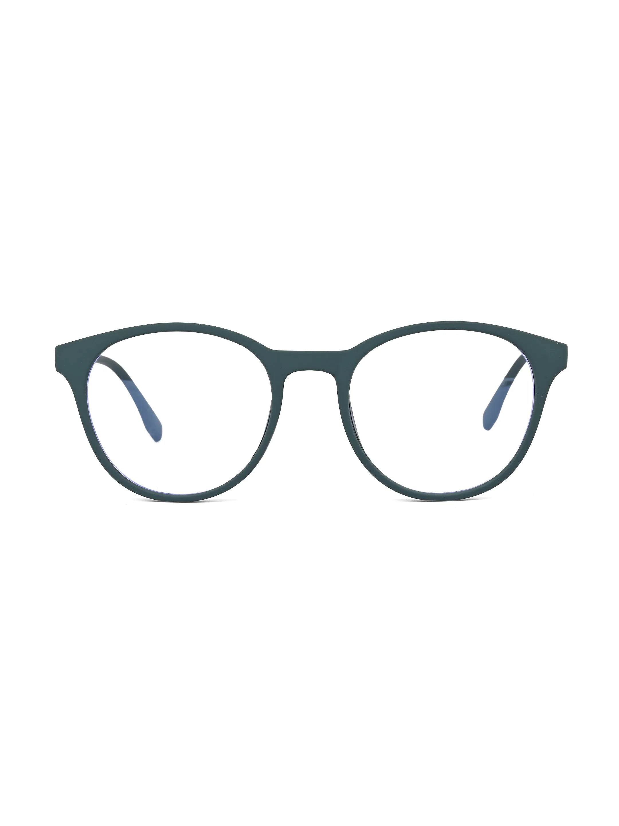 RayBloc | Olive Green Medium Full Rim OVAL Computer Glasses for Men & Women [Blue Block]