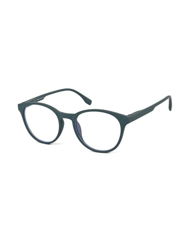 RayBloc | Olive Green Medium Full Rim OVAL Computer Glasses for Men & Women [Blue Block]