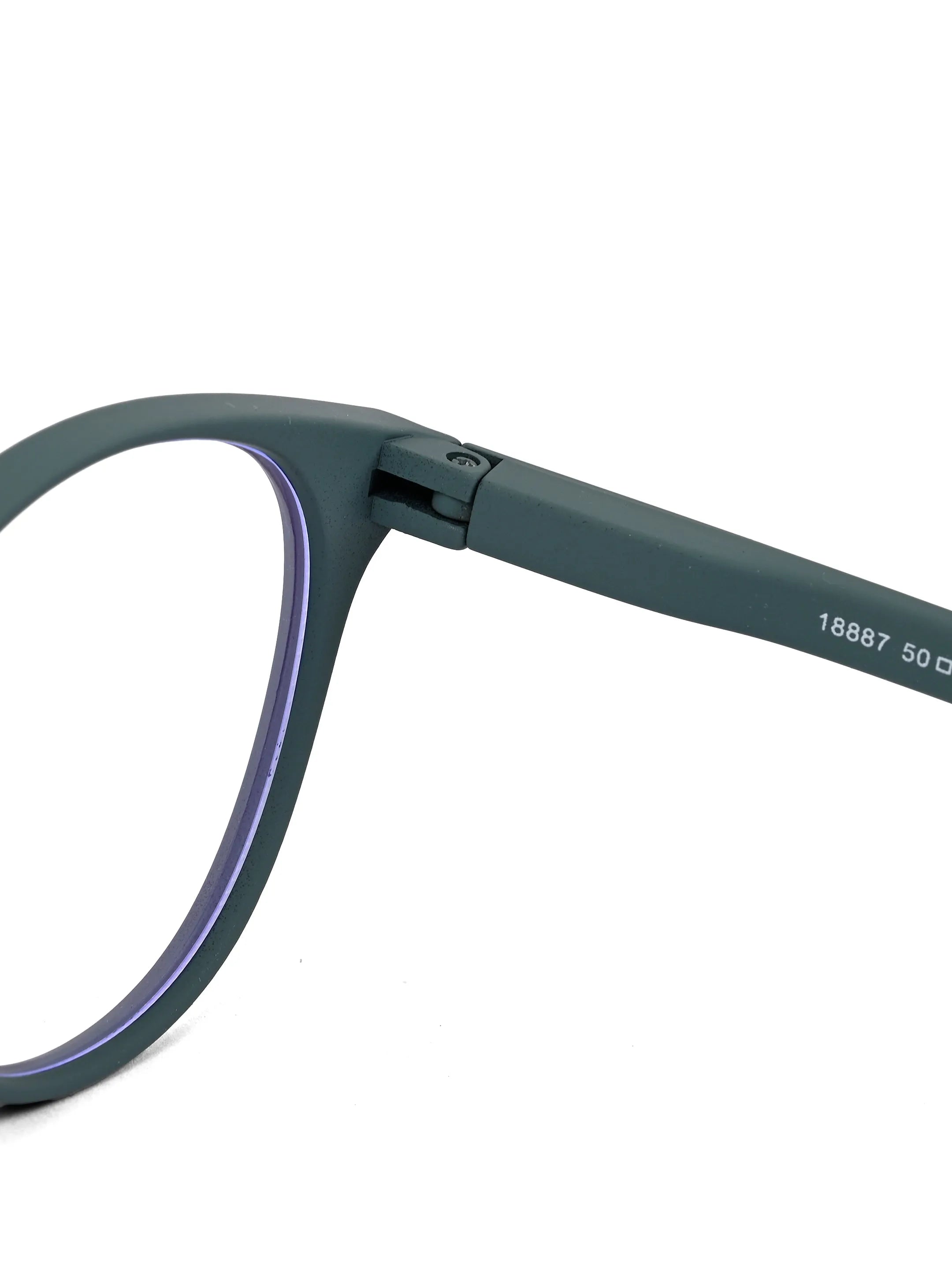 RayBloc | Olive Green Medium Full Rim OVAL Computer Glasses for Men & Women [Blue Block]