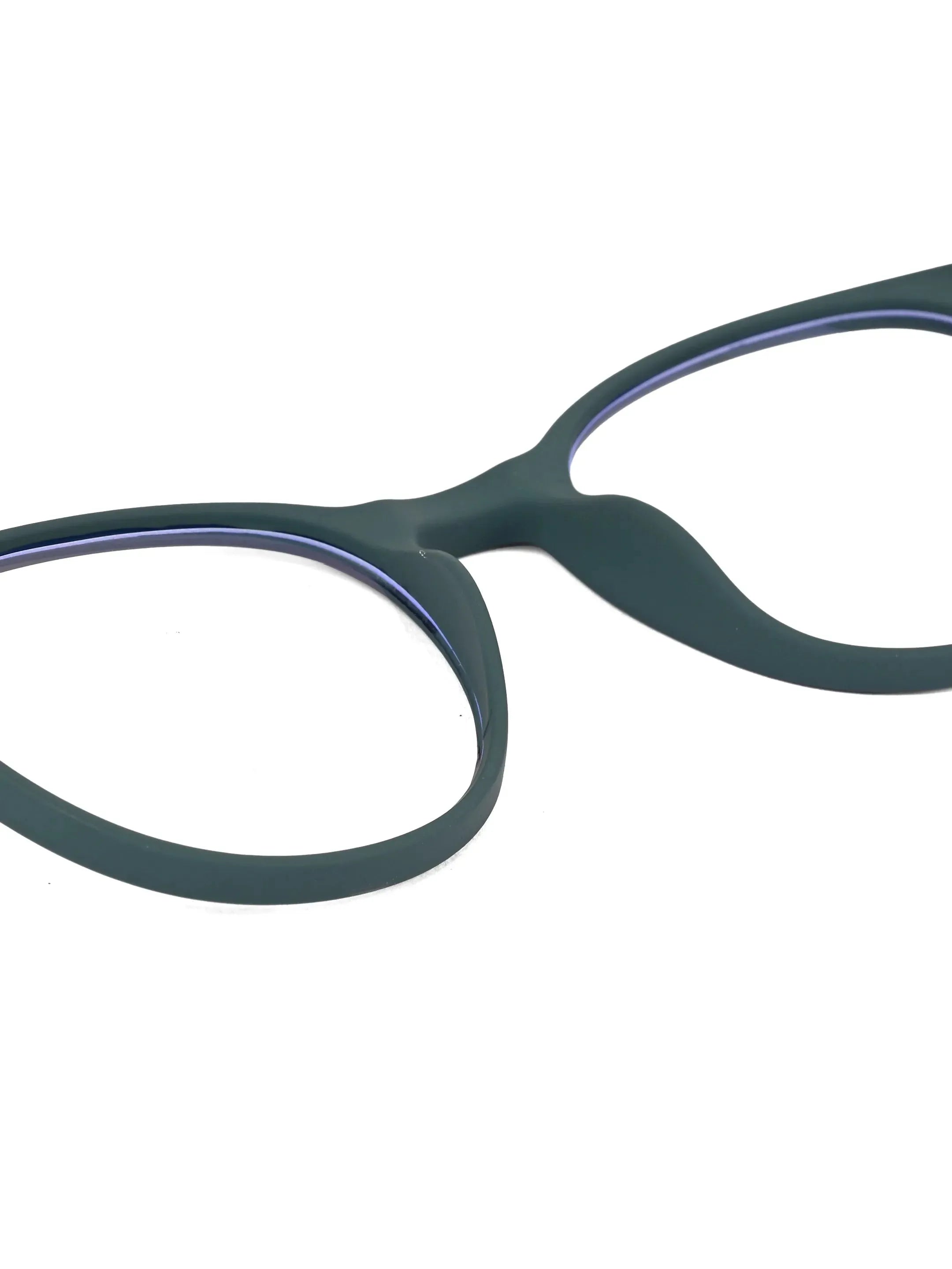 RayBloc | Olive Green Medium Full Rim OVAL Computer Glasses for Men & Women [Blue Block]