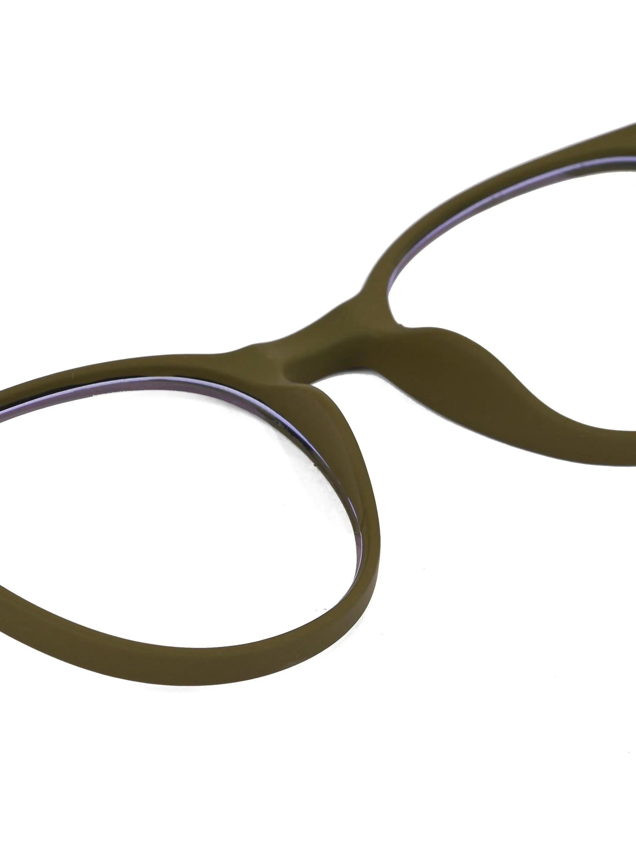 RayBloc | Green Medium Full Rim OVAL Computer Glasses for Men & Women [Blue Block]