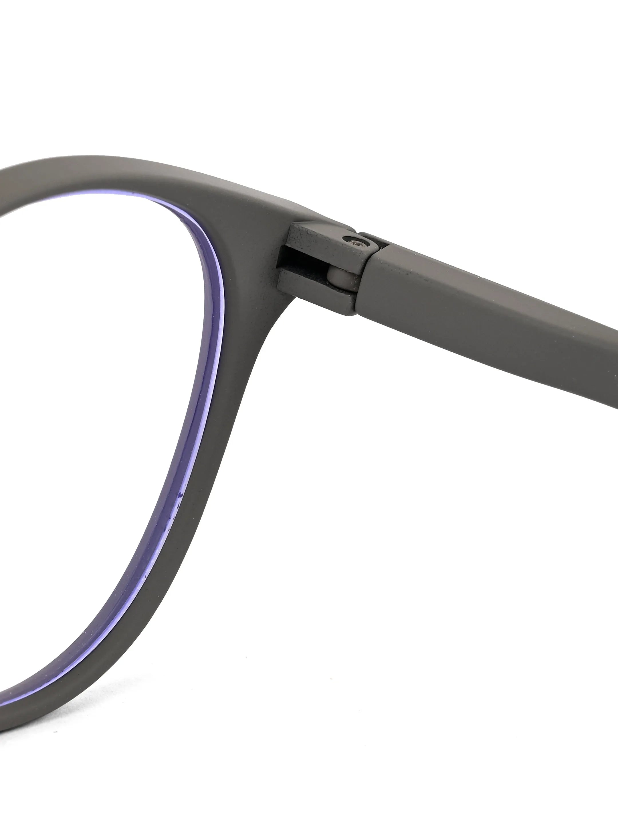 RayBloc | Grey Medium Full Rim OVAL Computer Glasses for Men & Women [Blue Block]