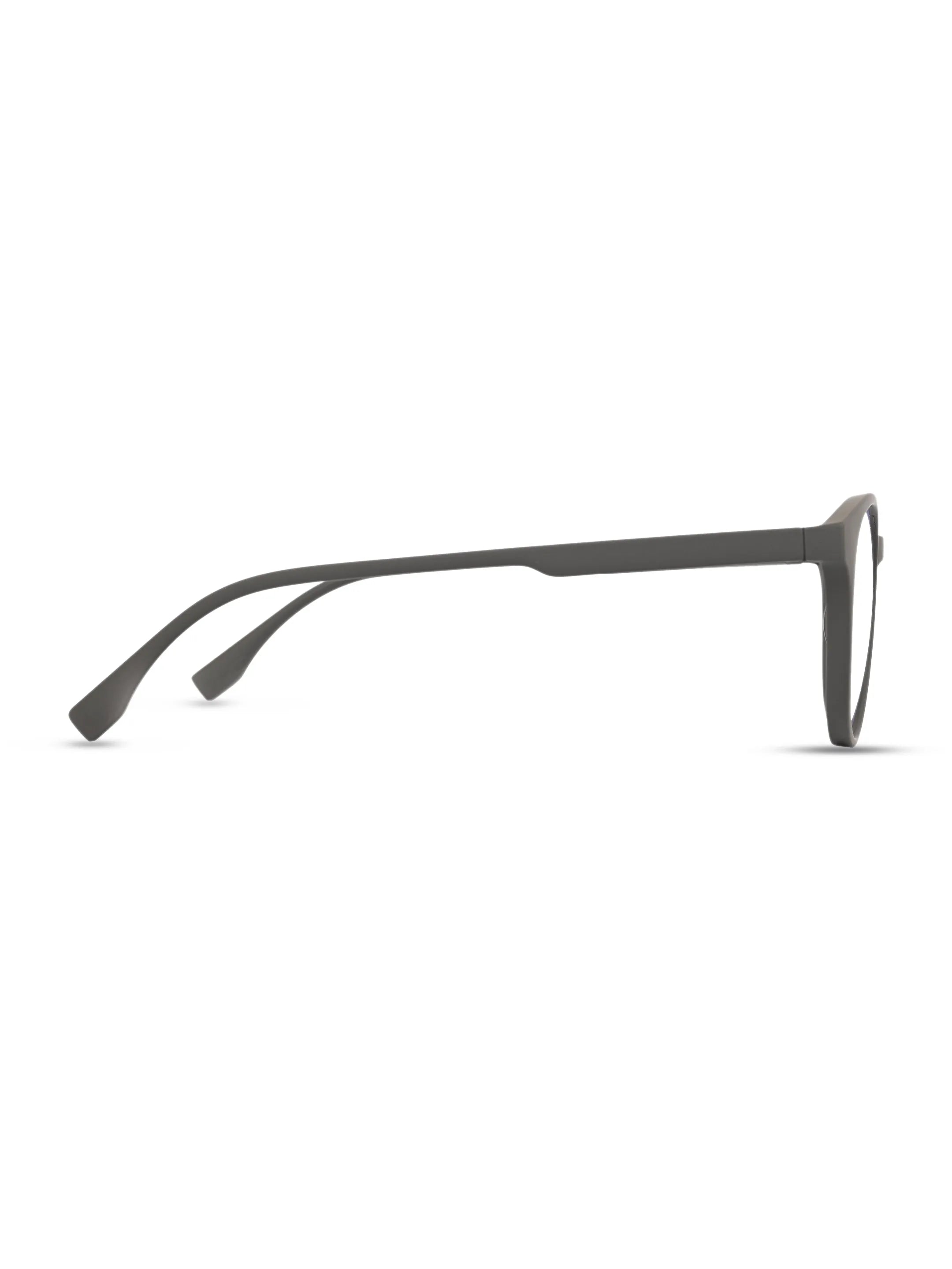 RayBloc | Grey Medium Full Rim OVAL Computer Glasses for Men & Women [Blue Block]