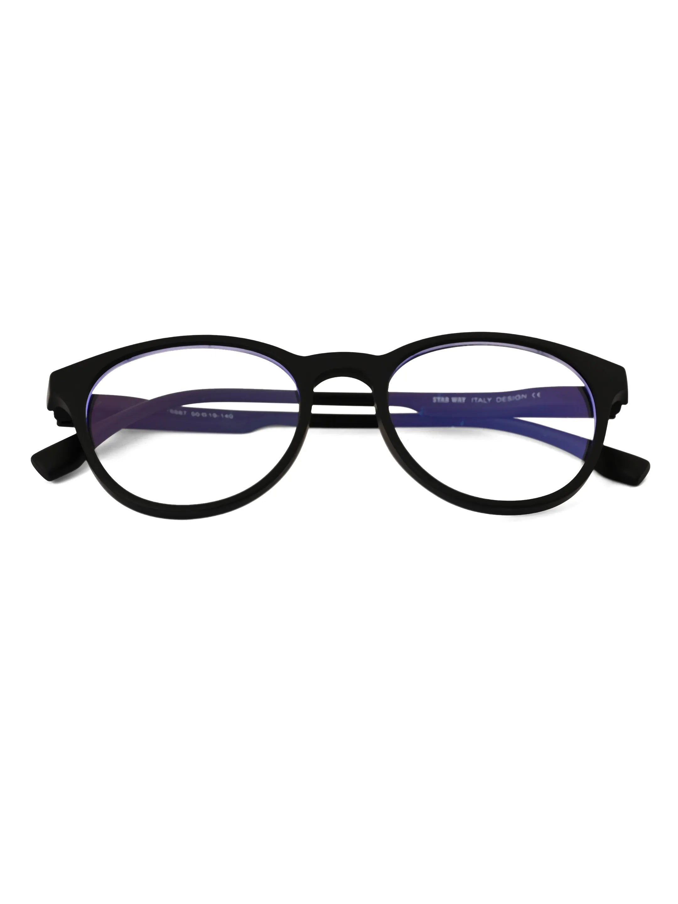 RayBloc | Black Medium Full Rim OVAL Computer Glasses for Men & Women [Blue Block]