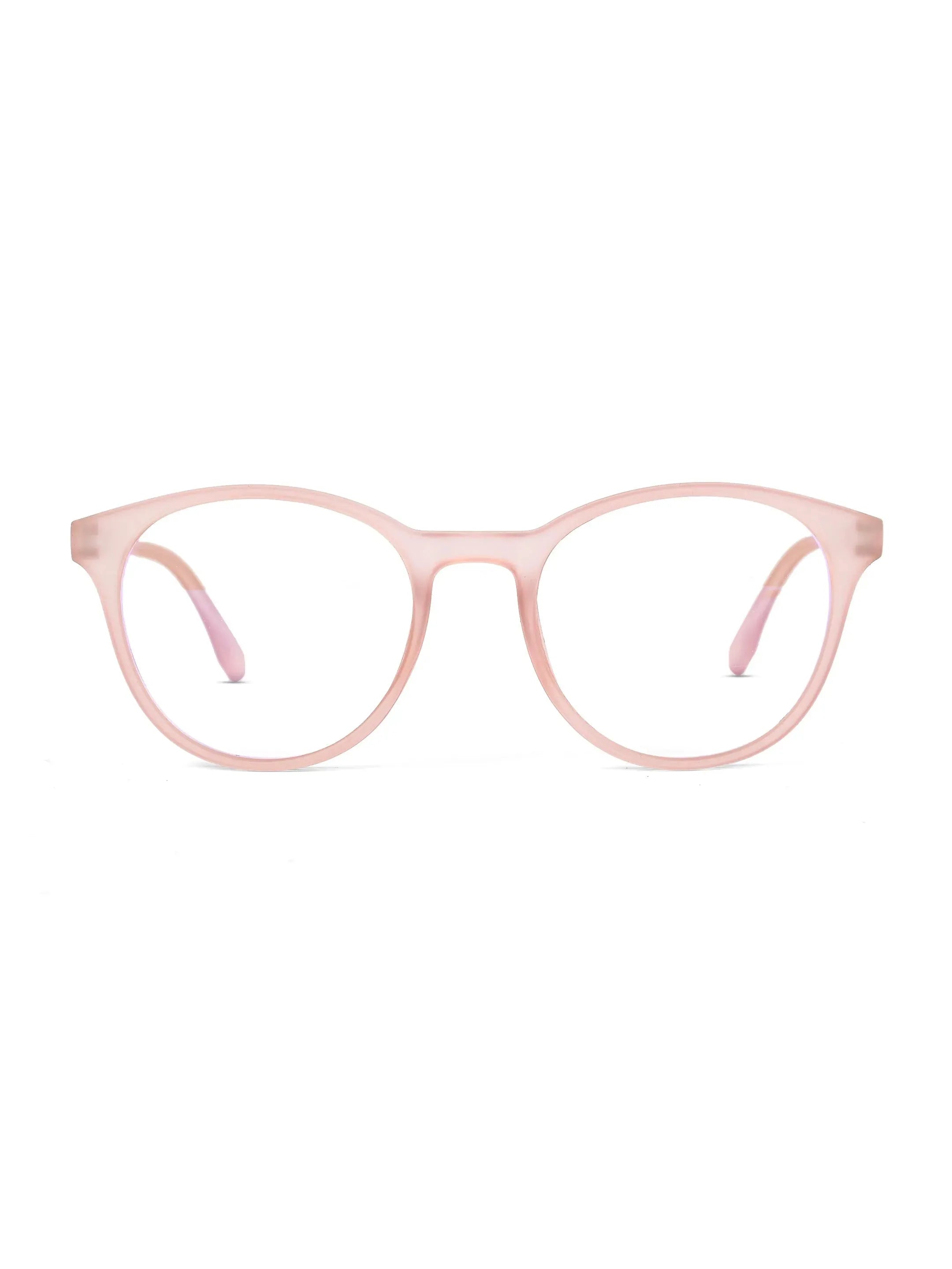 RayBloc | Baby Pink Medium Full Rim OVAL Computer Glasses for Men & Women [Blue Block]